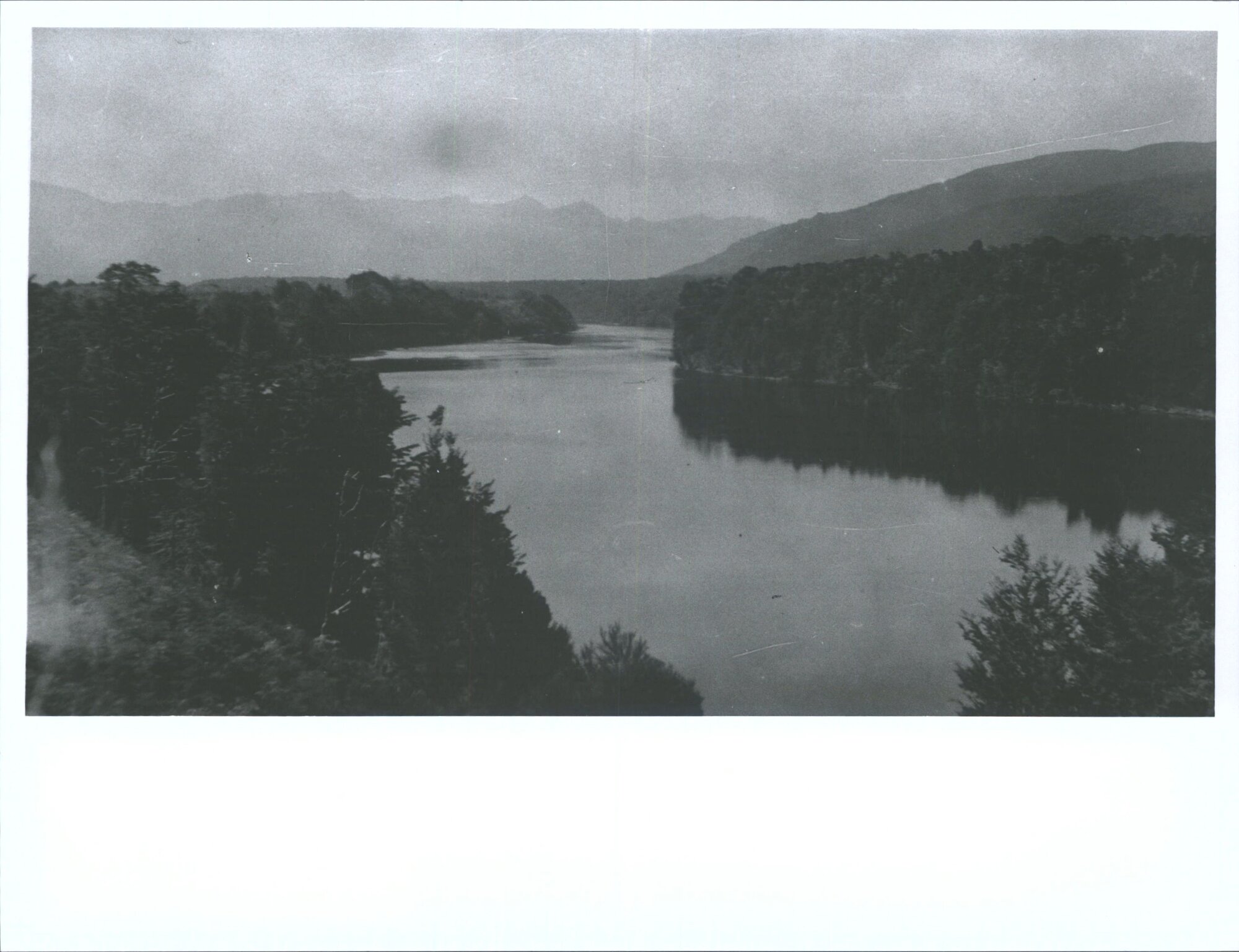 Looking down the Lower Waiau River towards the Takitimu Mountains