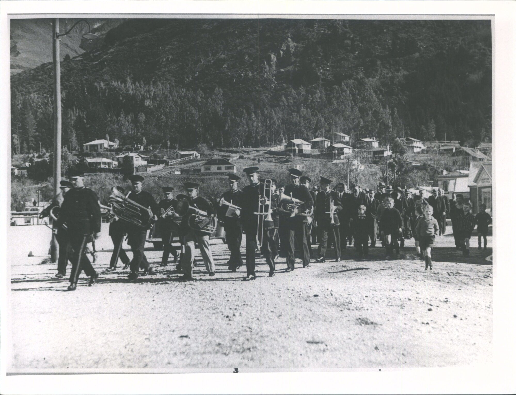 Queenstown Gamson Band, 7th from left O. L. Clayton