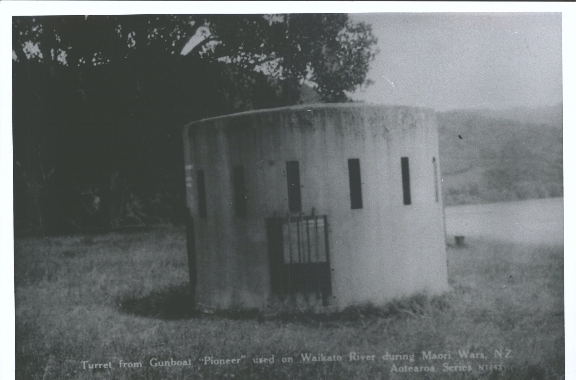 Turret from Gunboat "Pioneer" used on Waikato River during Maori Wars, N.Z.