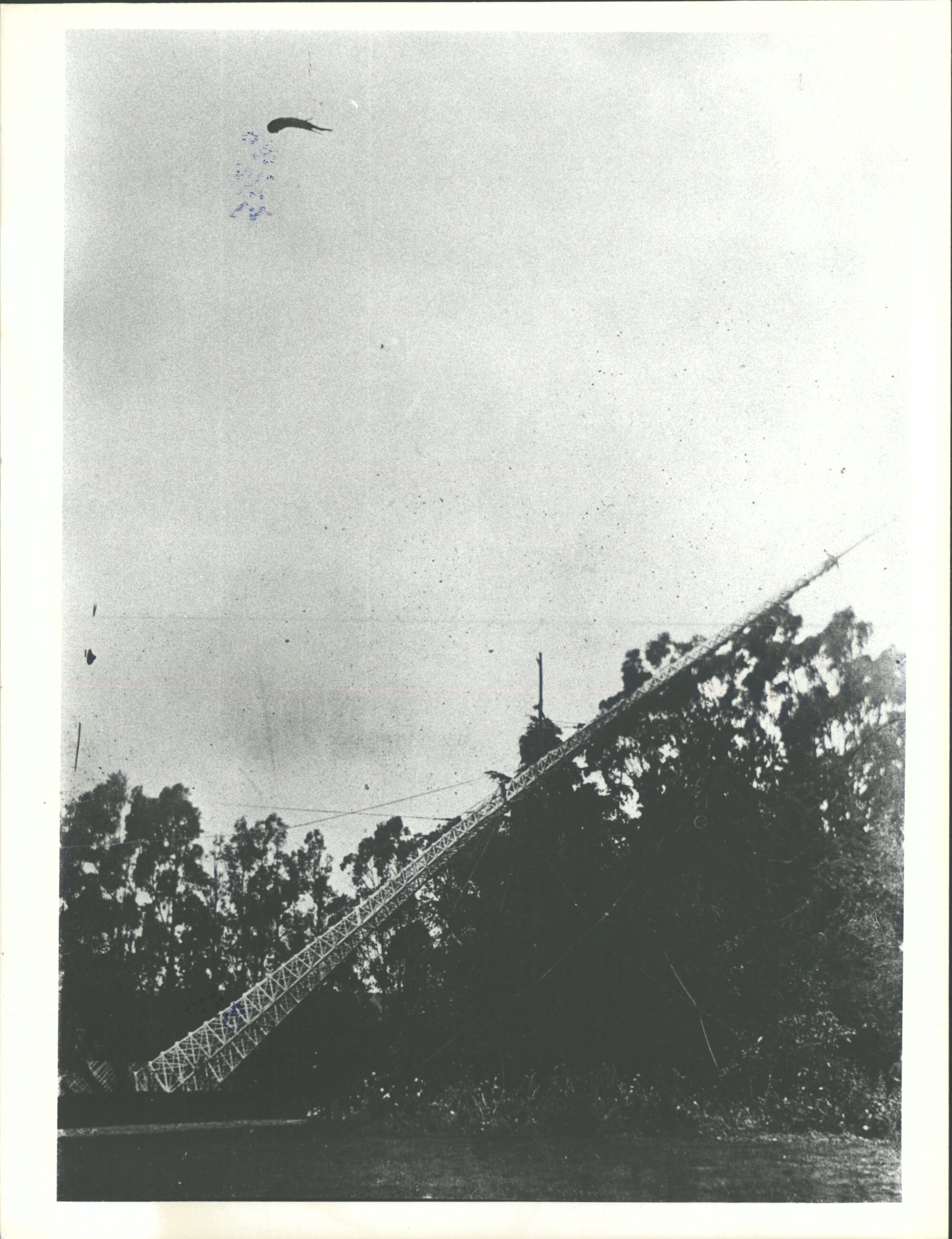 Putting up the Radio Mast 4AA Shag Valley Station
