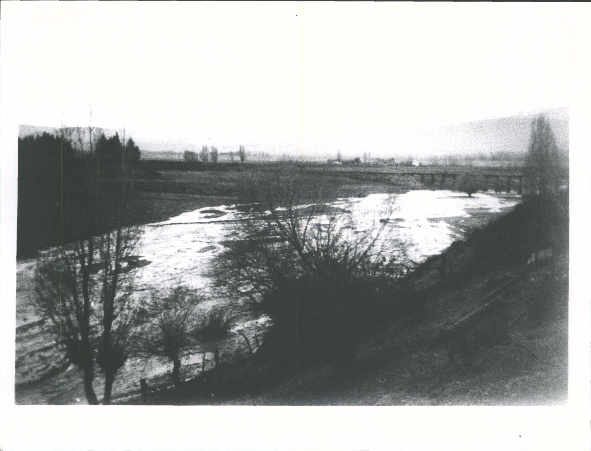Muttontown Gully - Railway bridge between Alexandra &amp; Clyde, during flash flood