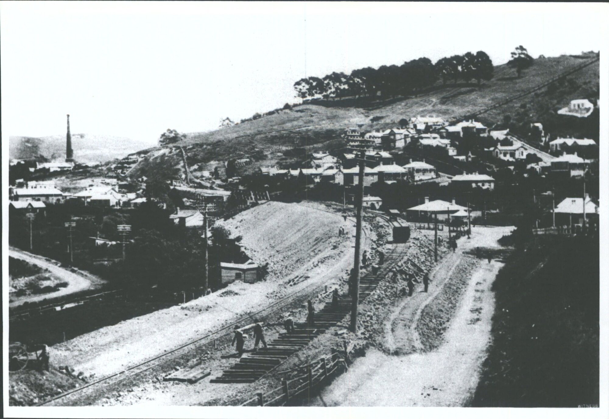 Caversham, Dunedin - Railway Duplication at embankment