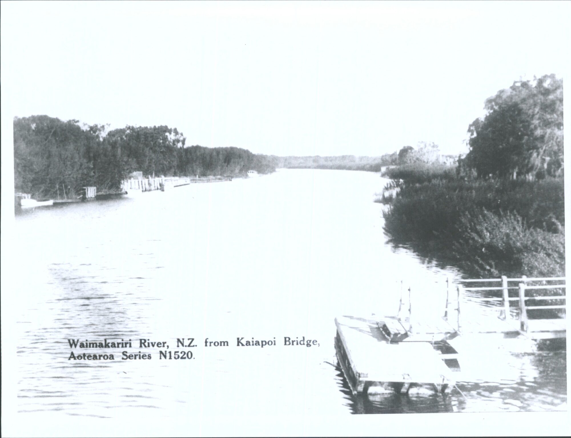 Waimakariri River, N.Z. from Kaiapoi Bridge