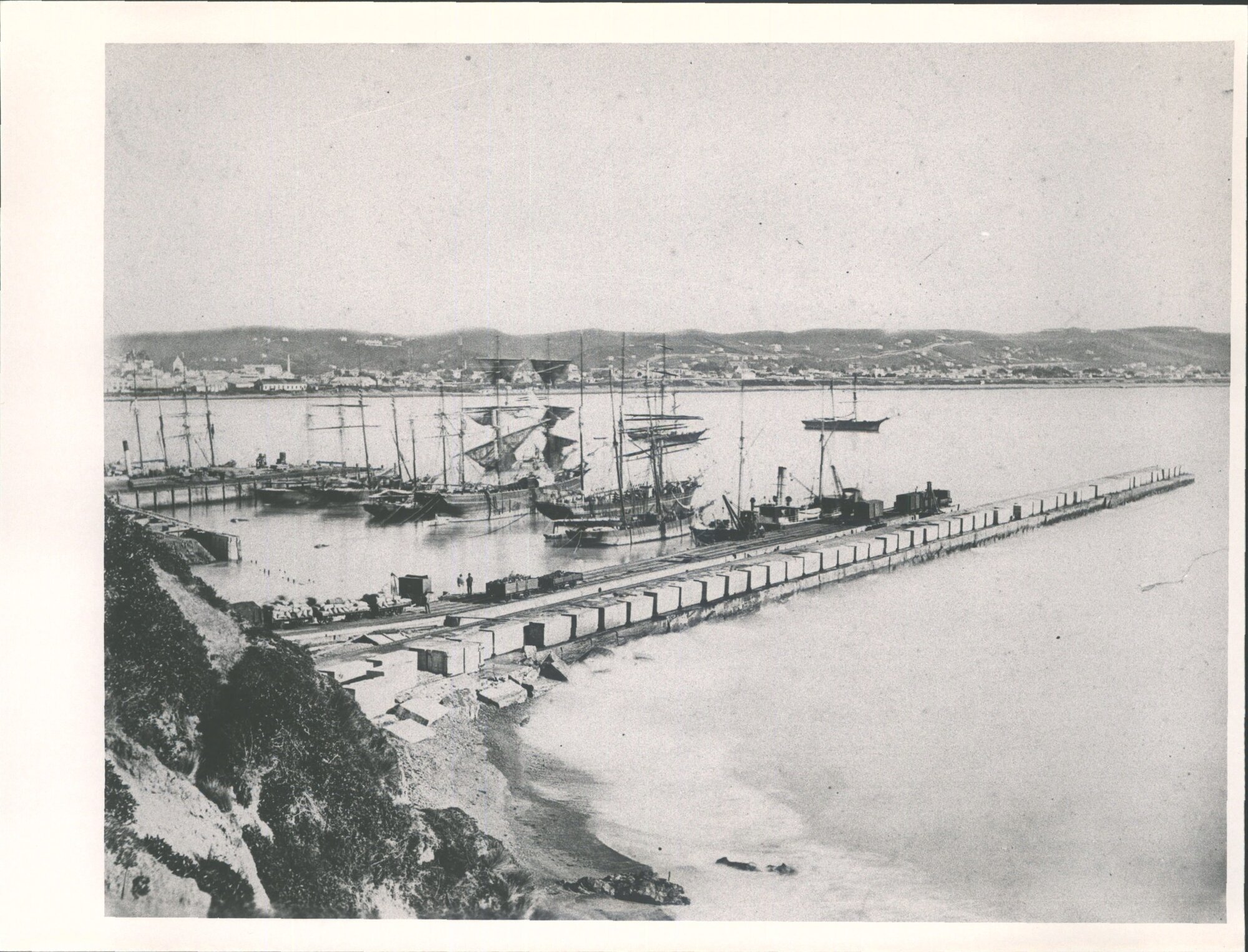 The trim little Steamer andS. S. Waitaki