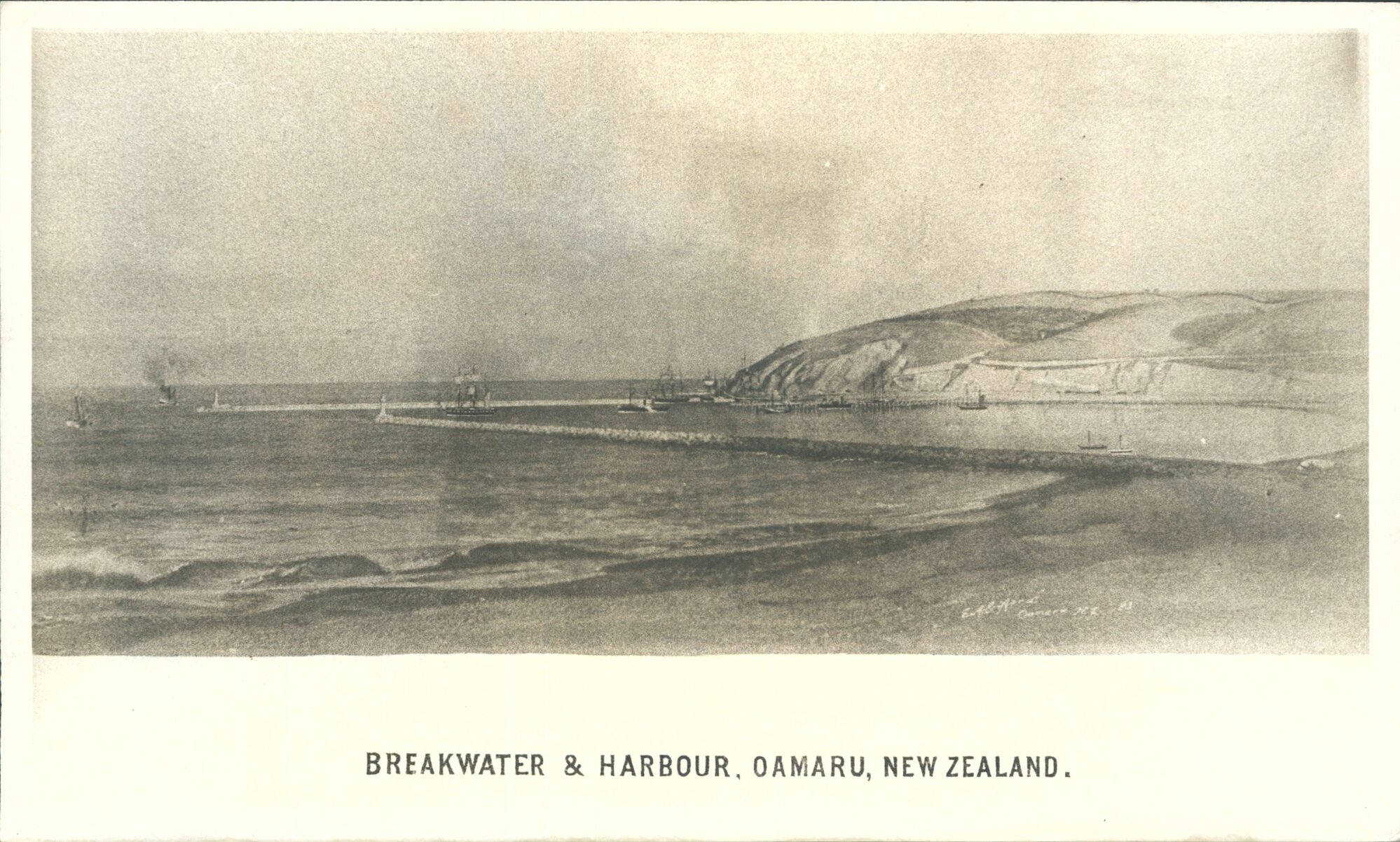 Copy of Painting made by Albert Sargeant, photogr Tees St, Oamaru