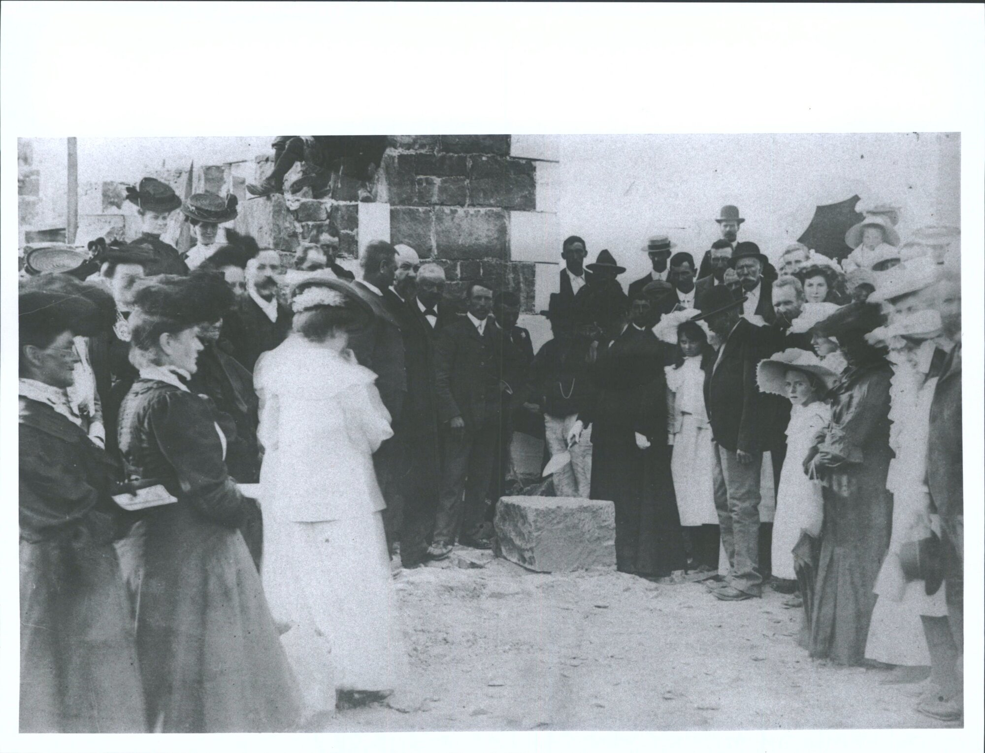 Waipiata Presbyterian Church Laying foundation stone