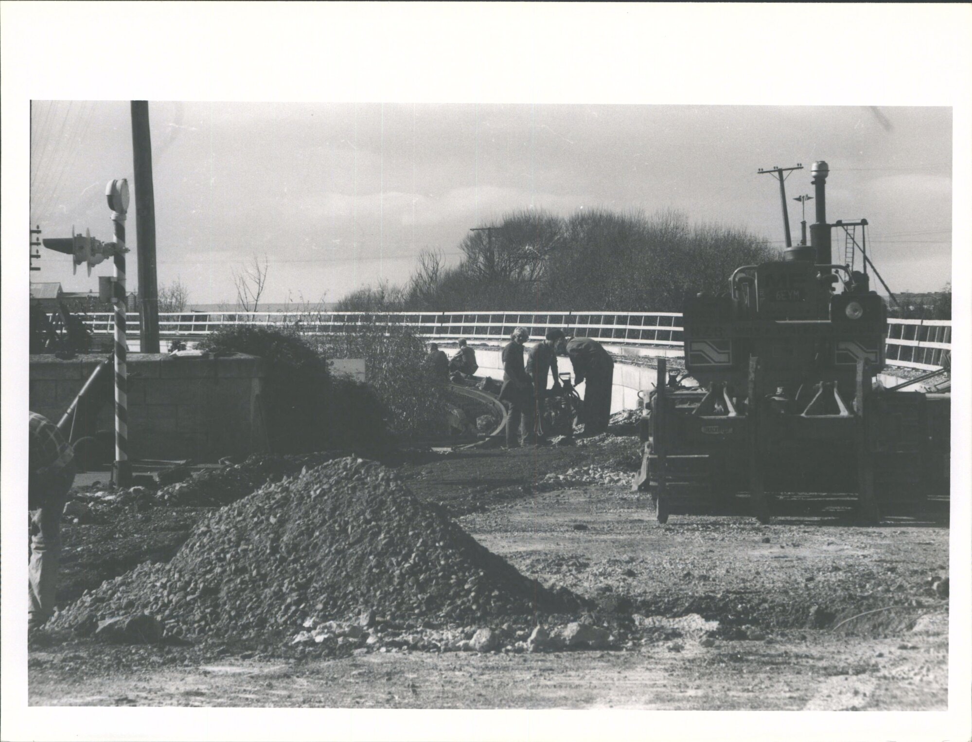 Construction of new railway viaduct