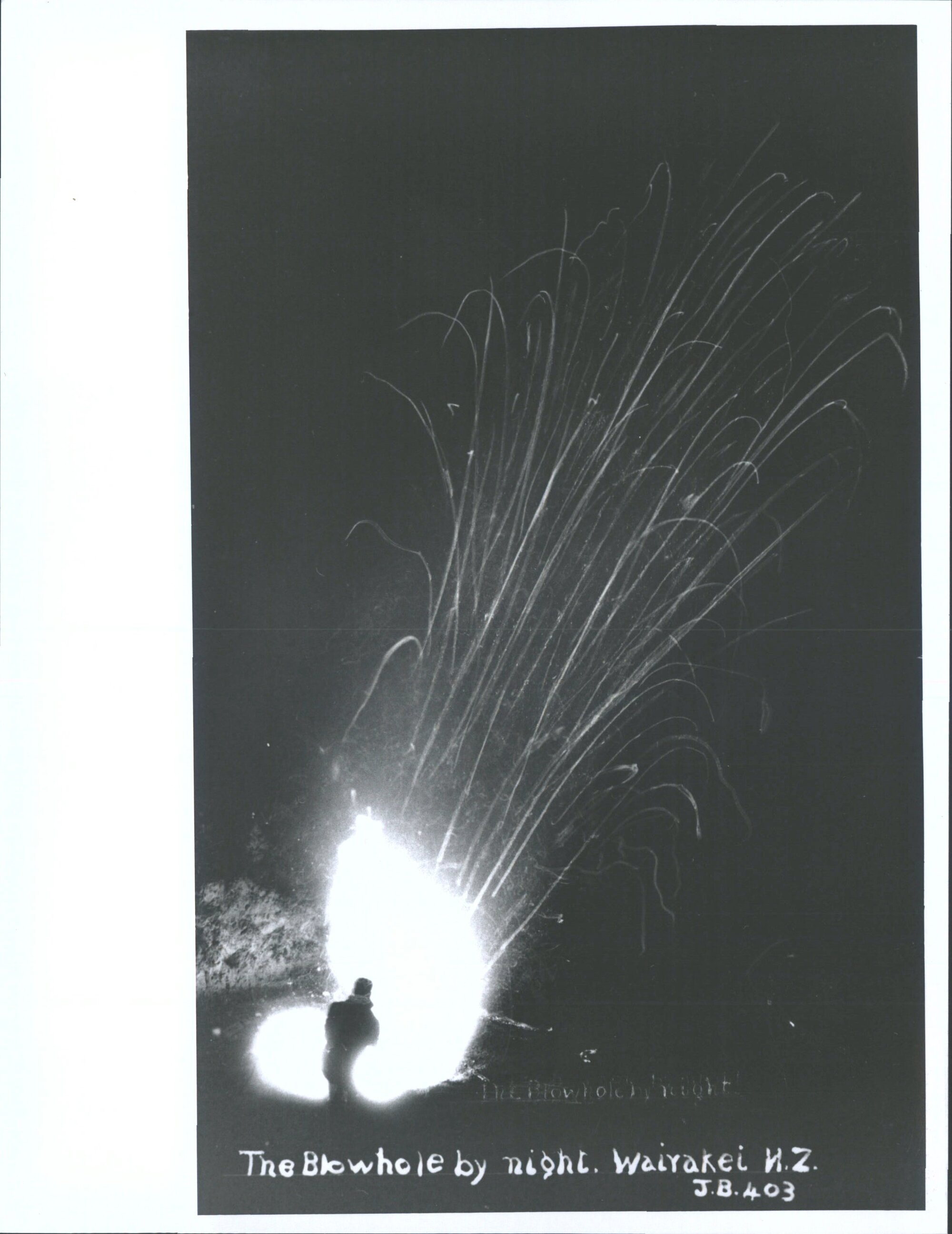 The Blowhole by Night, Wairakei, N.Z.
