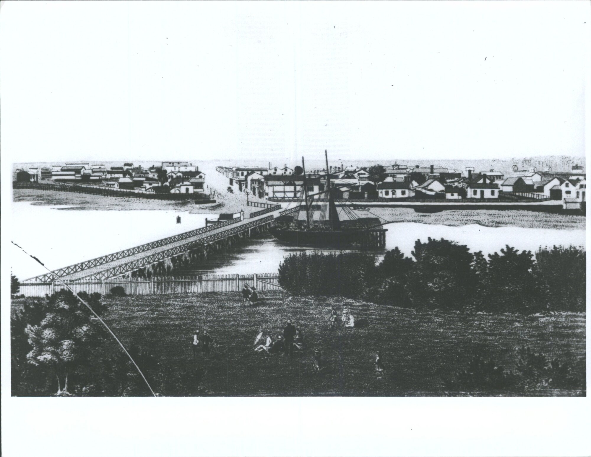 Showing old Marine Hotel run by late J.R. Mills on extreme right.