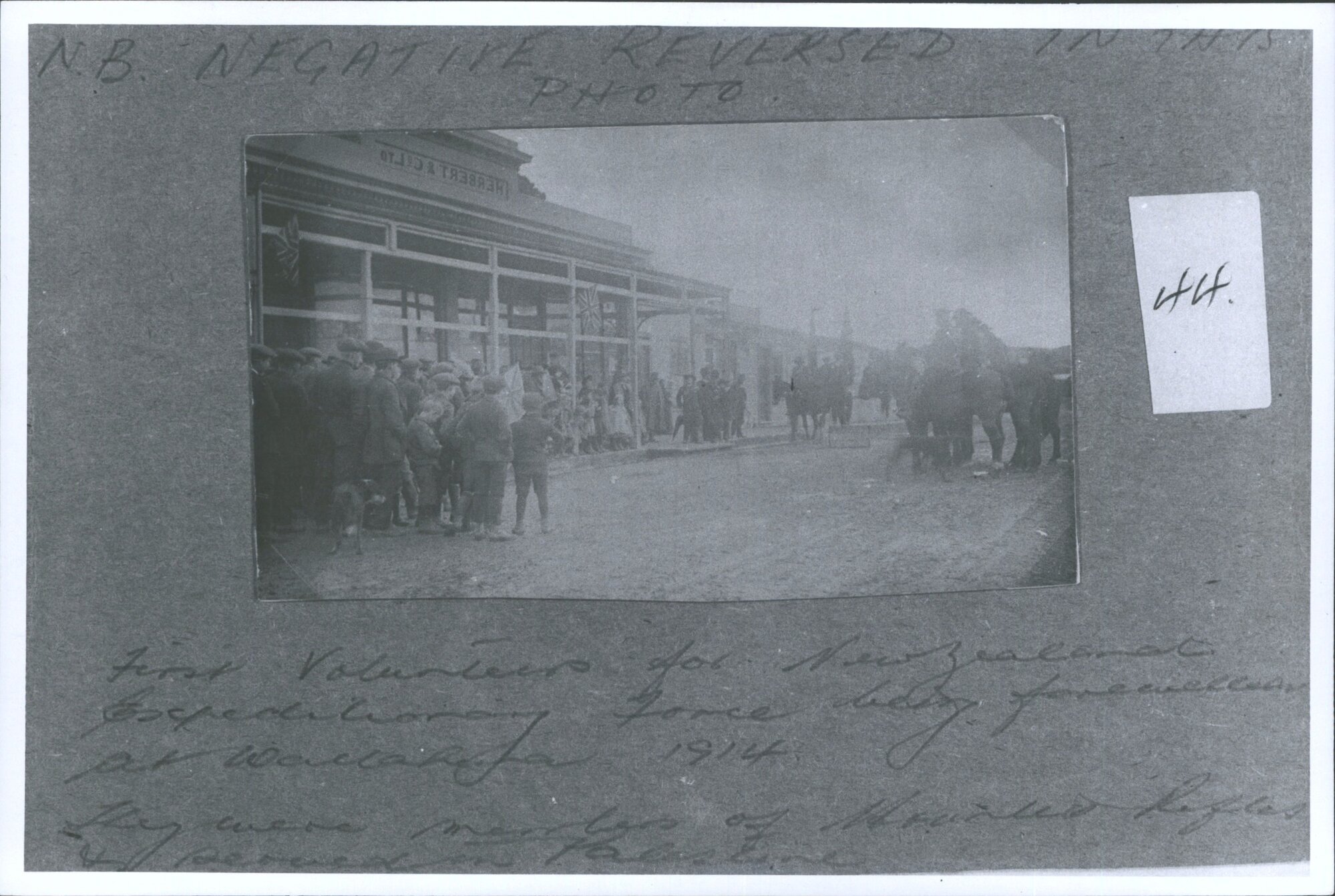 First Volunteers for New Zealand Expeditionary Force being farewelled at Waitahuna