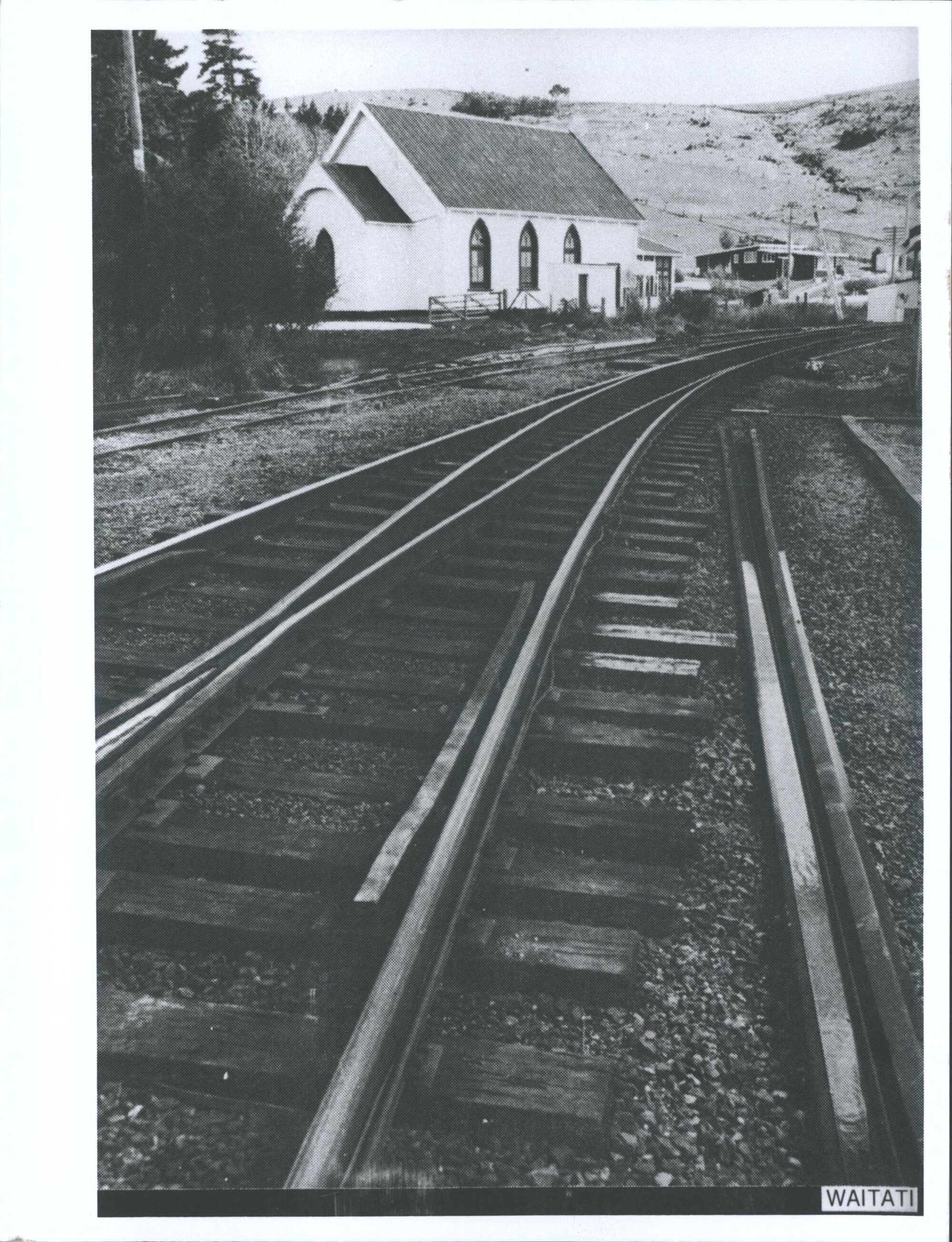 Church next to railway line