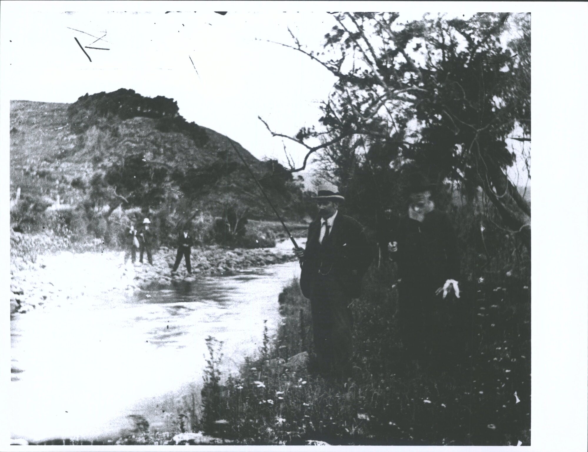 Fishing in the Waitati Stream