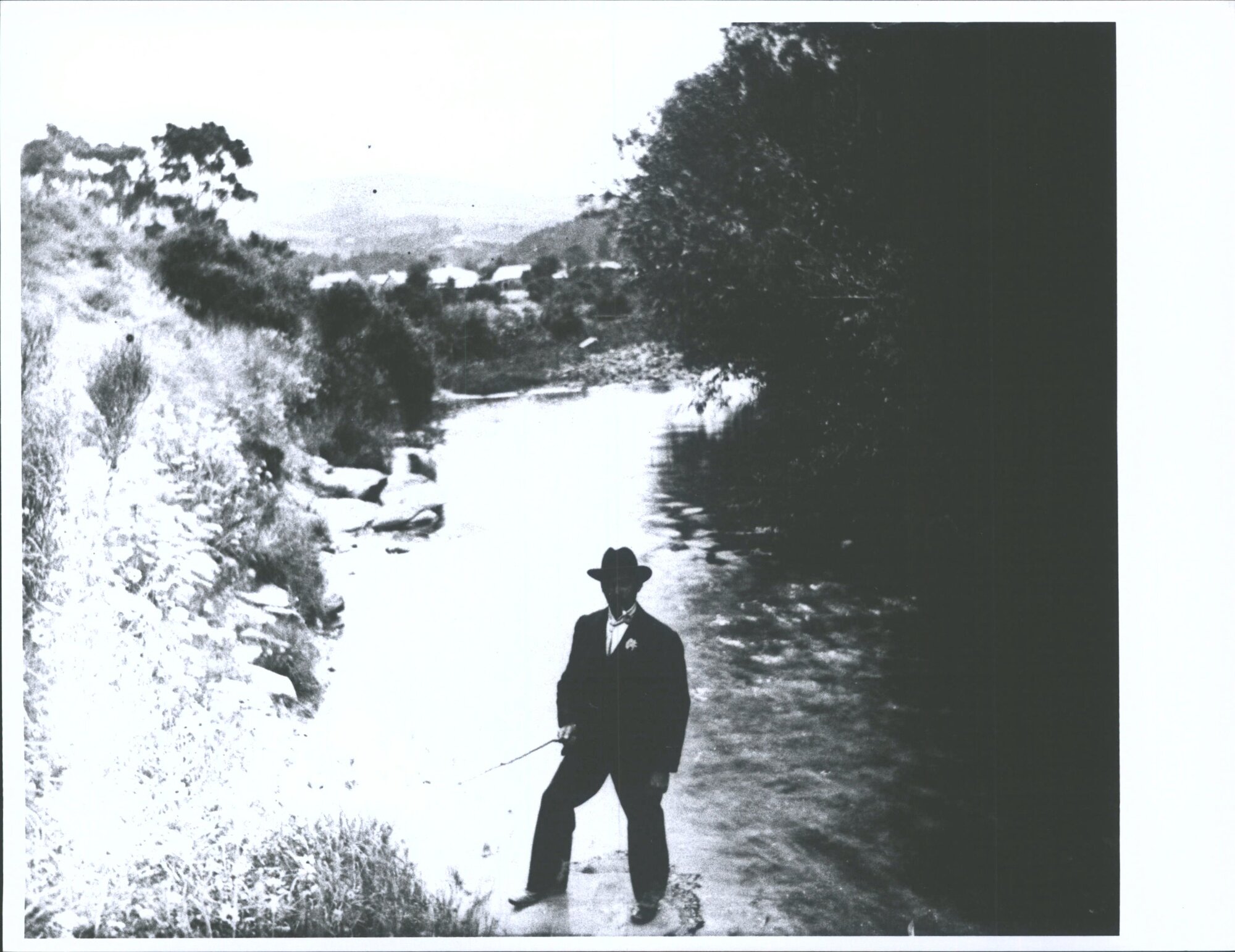 Fishing in the Waitati Stream