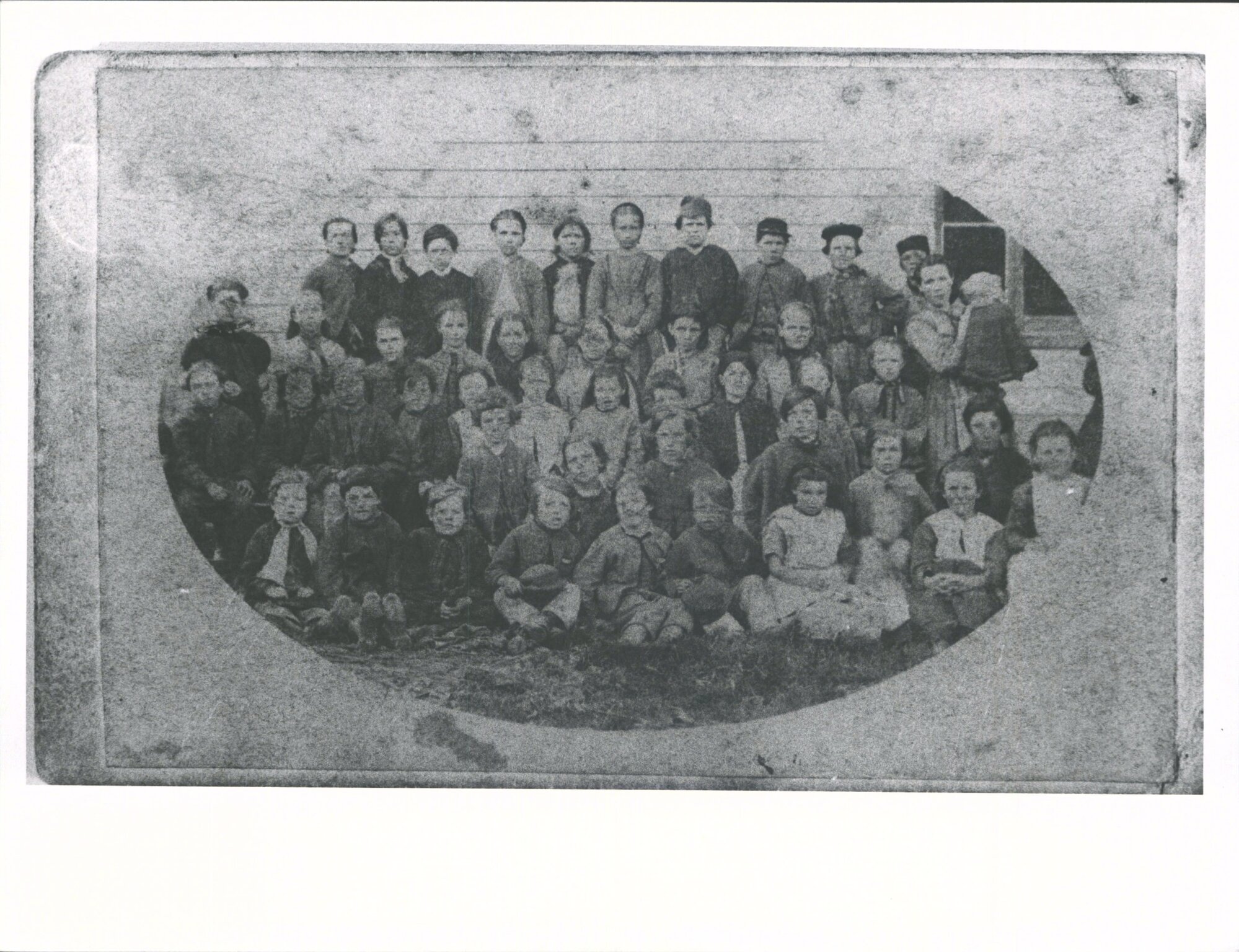 A group of pupils who attended the first Waitati School