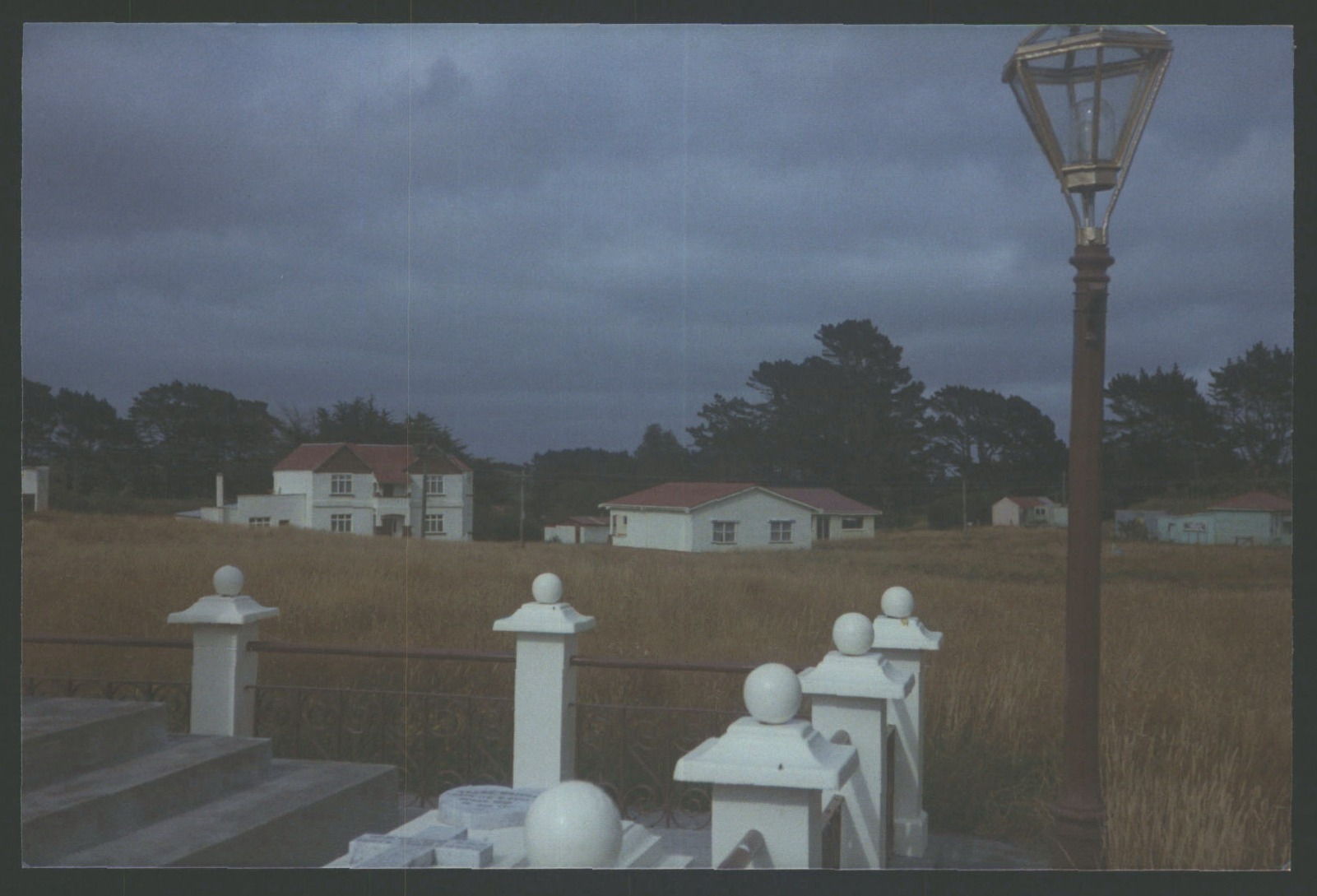 Some of the remaining buildings viewed from Te Whiti's memorial.