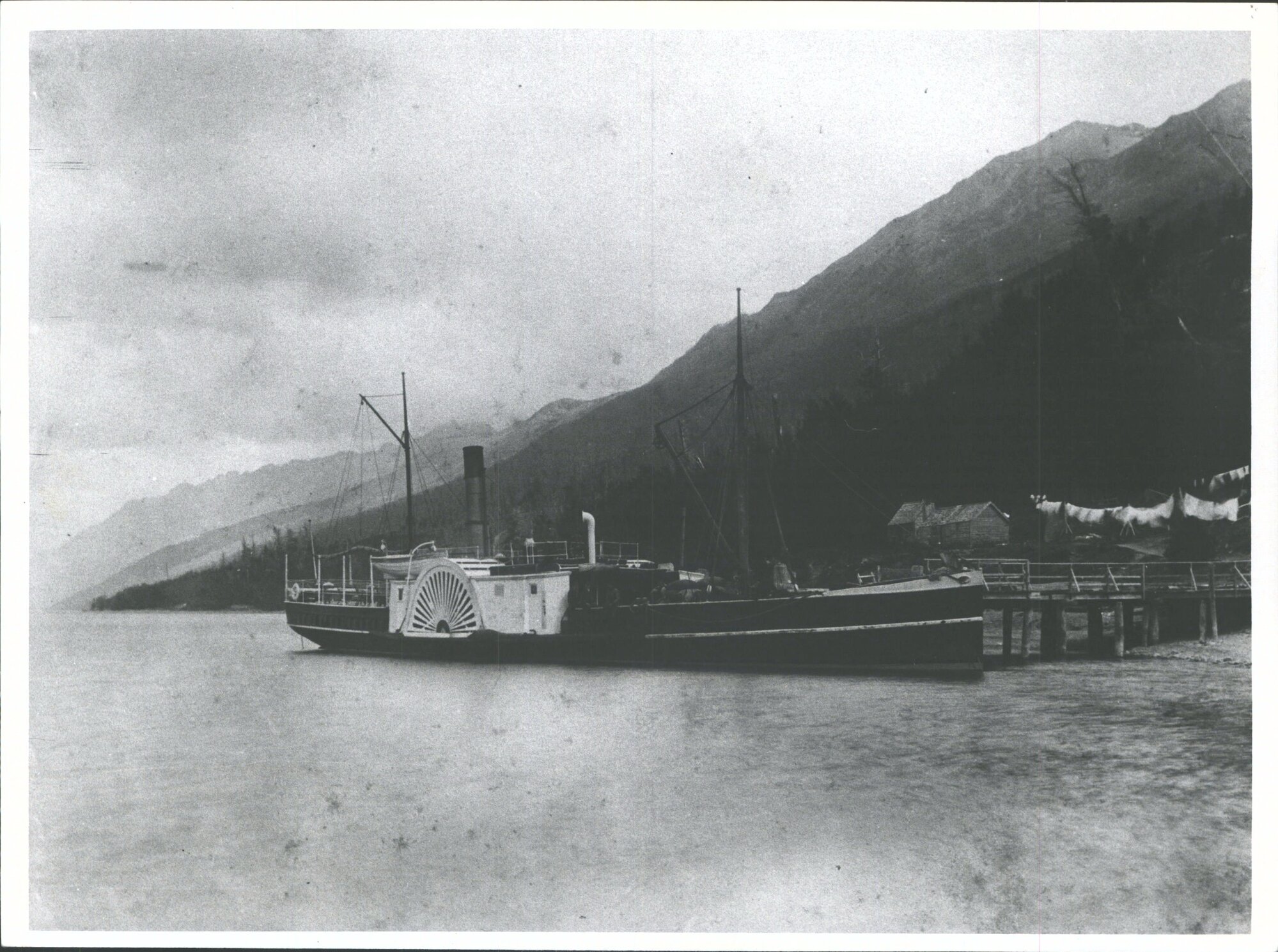P.S. Mountaineer on Lake Wakatipu at Kinloch at head of lake