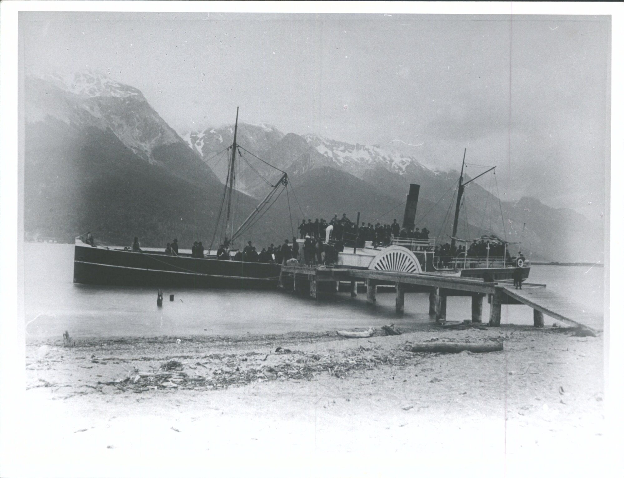 P.S. Mountaineer at Glenorchy Jetty, Lake Wakatipu