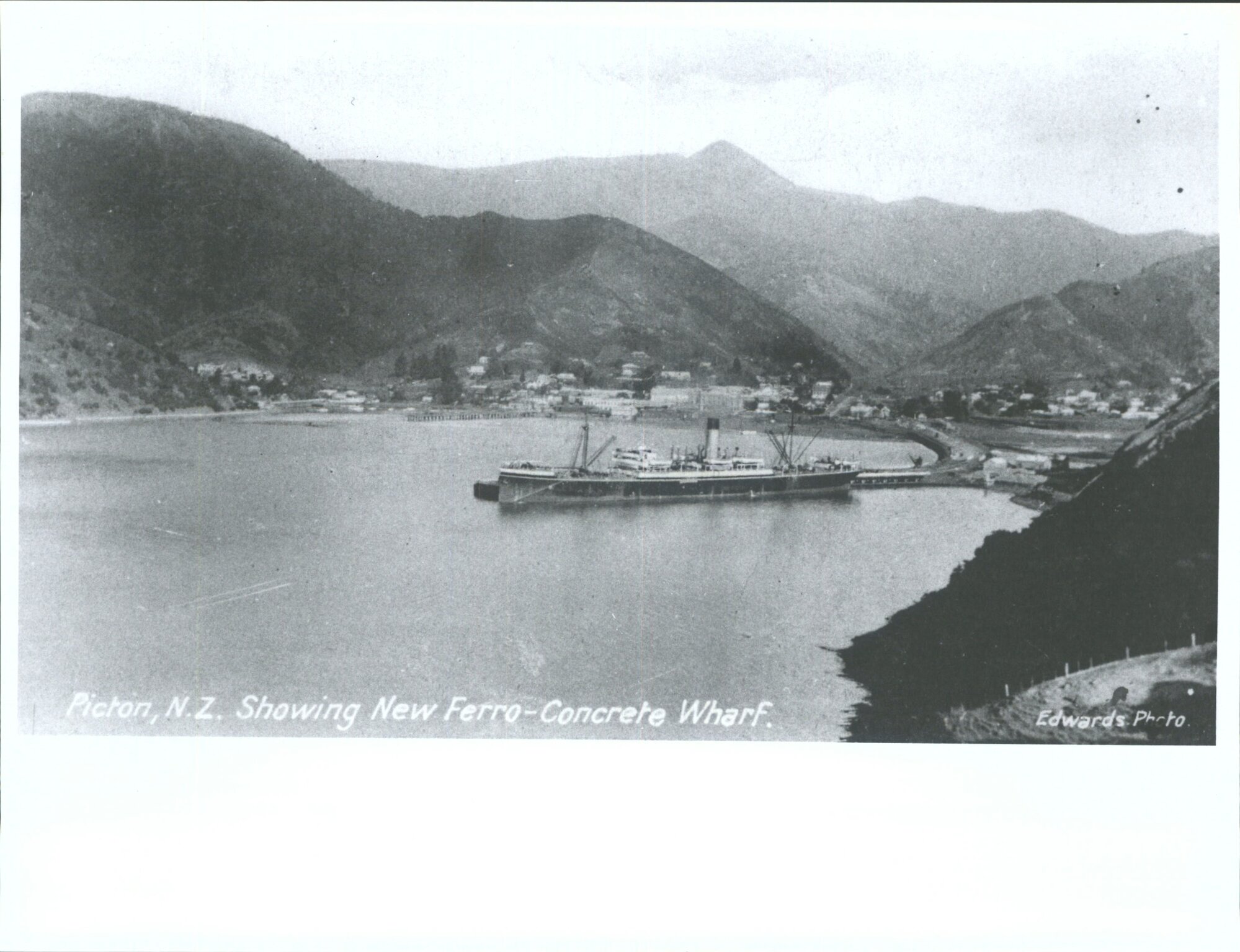 Picton, N.Z. Showing new ferro-concrete wharf