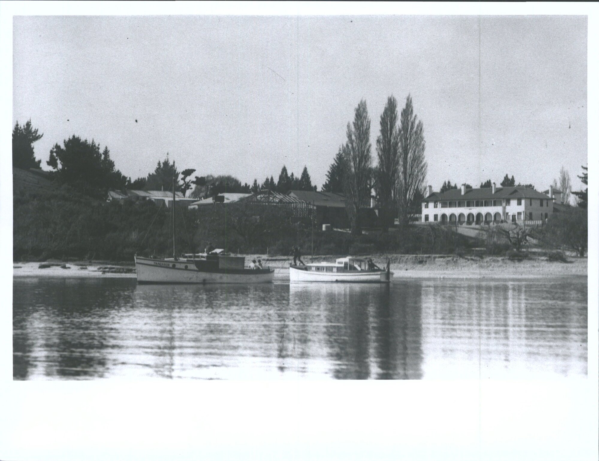 Looking towards Wanaka Hotel from the lake