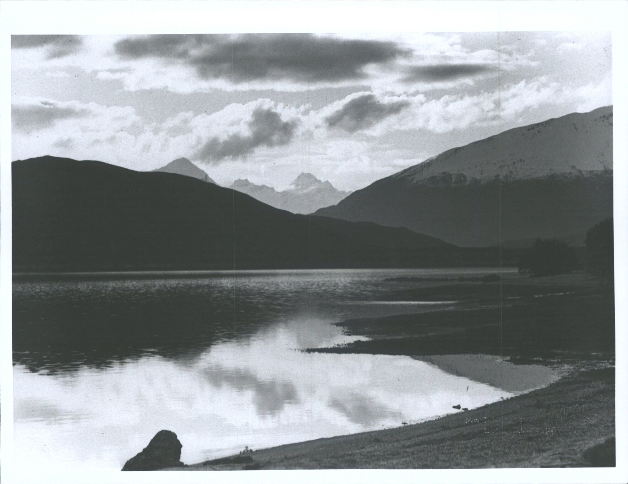 A glimpse of Mount Aspiring at sunset
