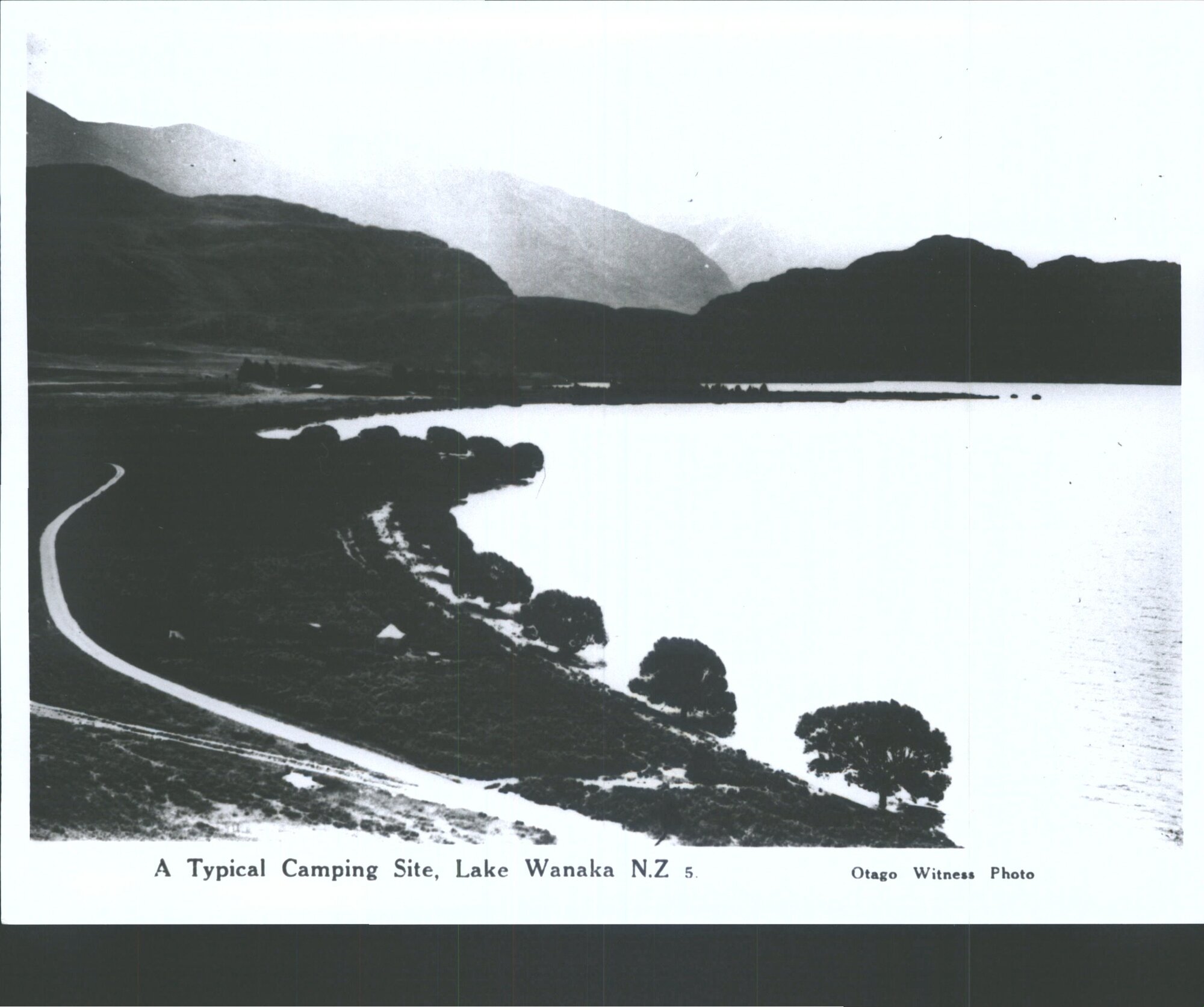 A Typical Camping Site, Lake Wanaka N.Z.