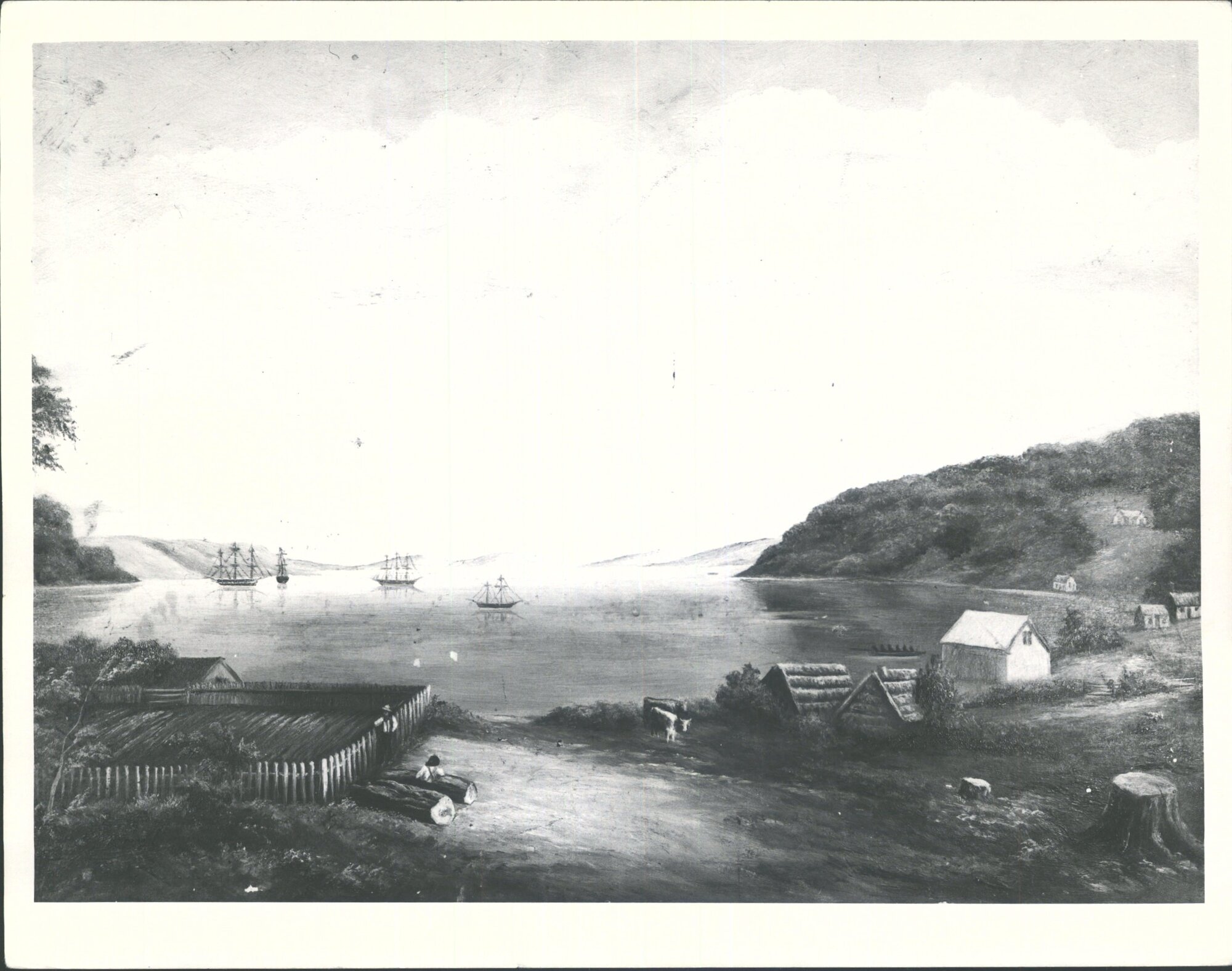 after Kettle's print Port Chalmers 1848