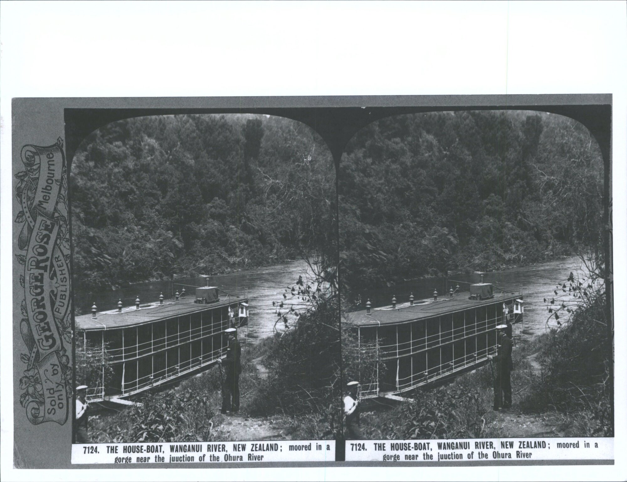 The house-boat, Wanganui River, New Zealand