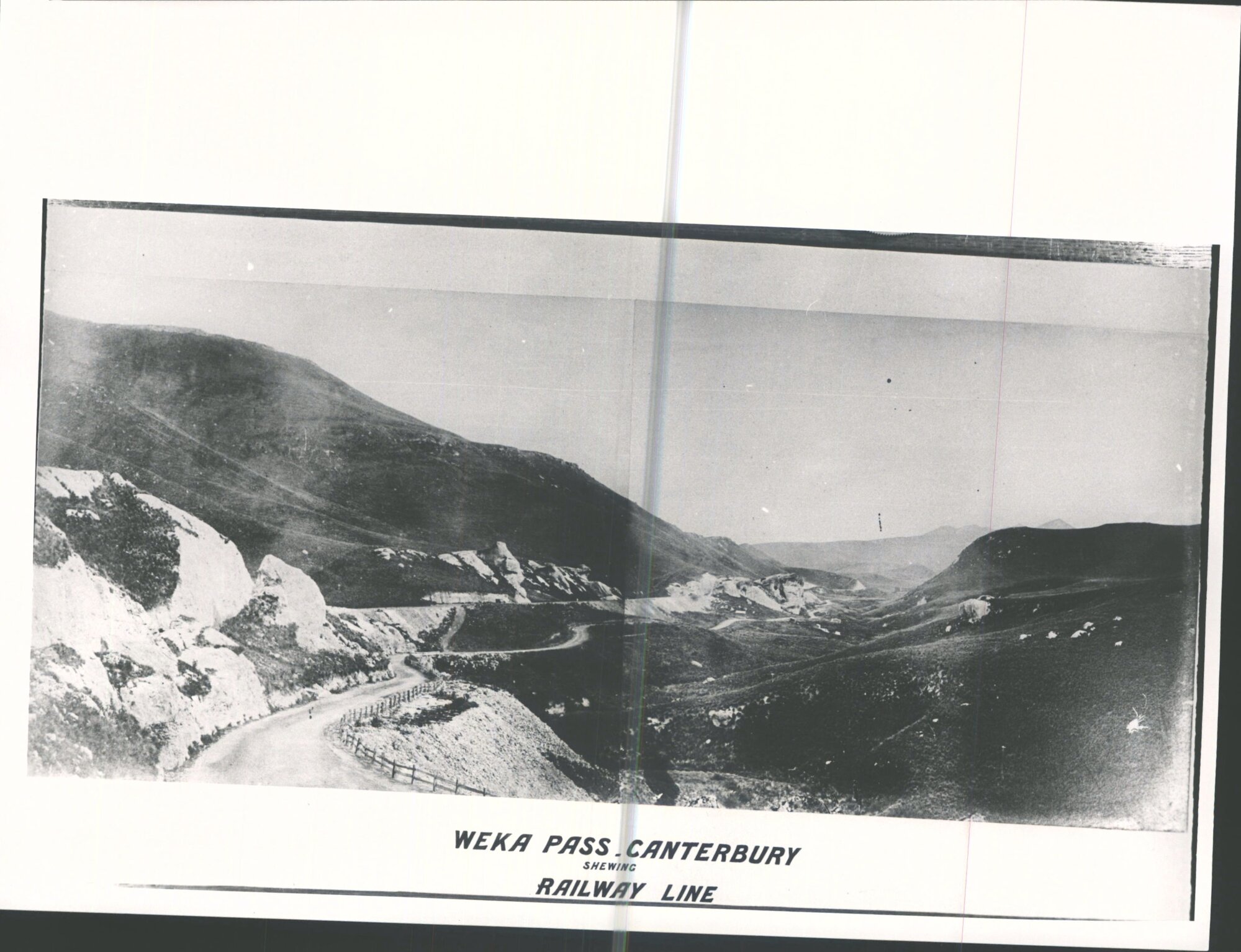 Weka Pass, Canterbury, shewing Railway Line