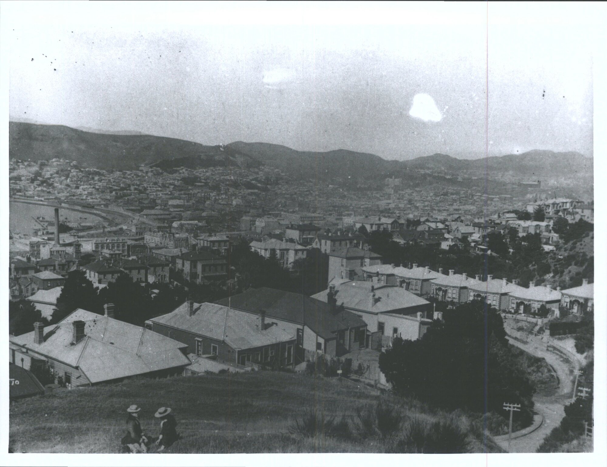 From Kelburn looking across Wellington harbour and Te Aro flat towards Mount Victoria