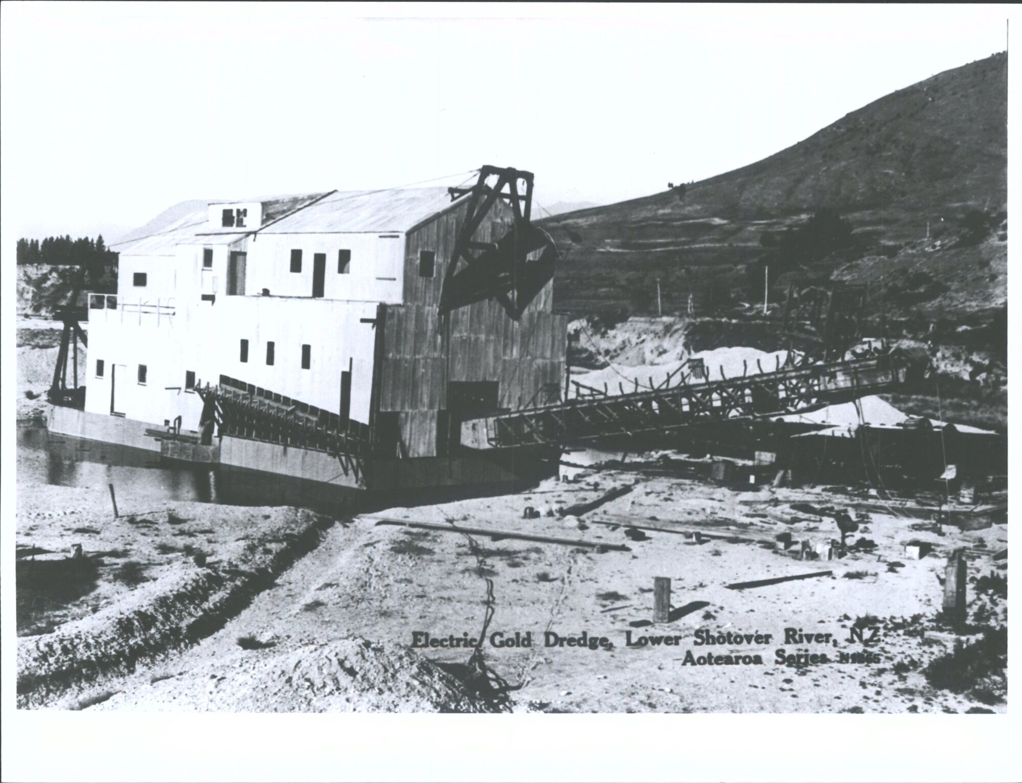 Electric Gold Dredge, Lower Shotover River, N.Z.