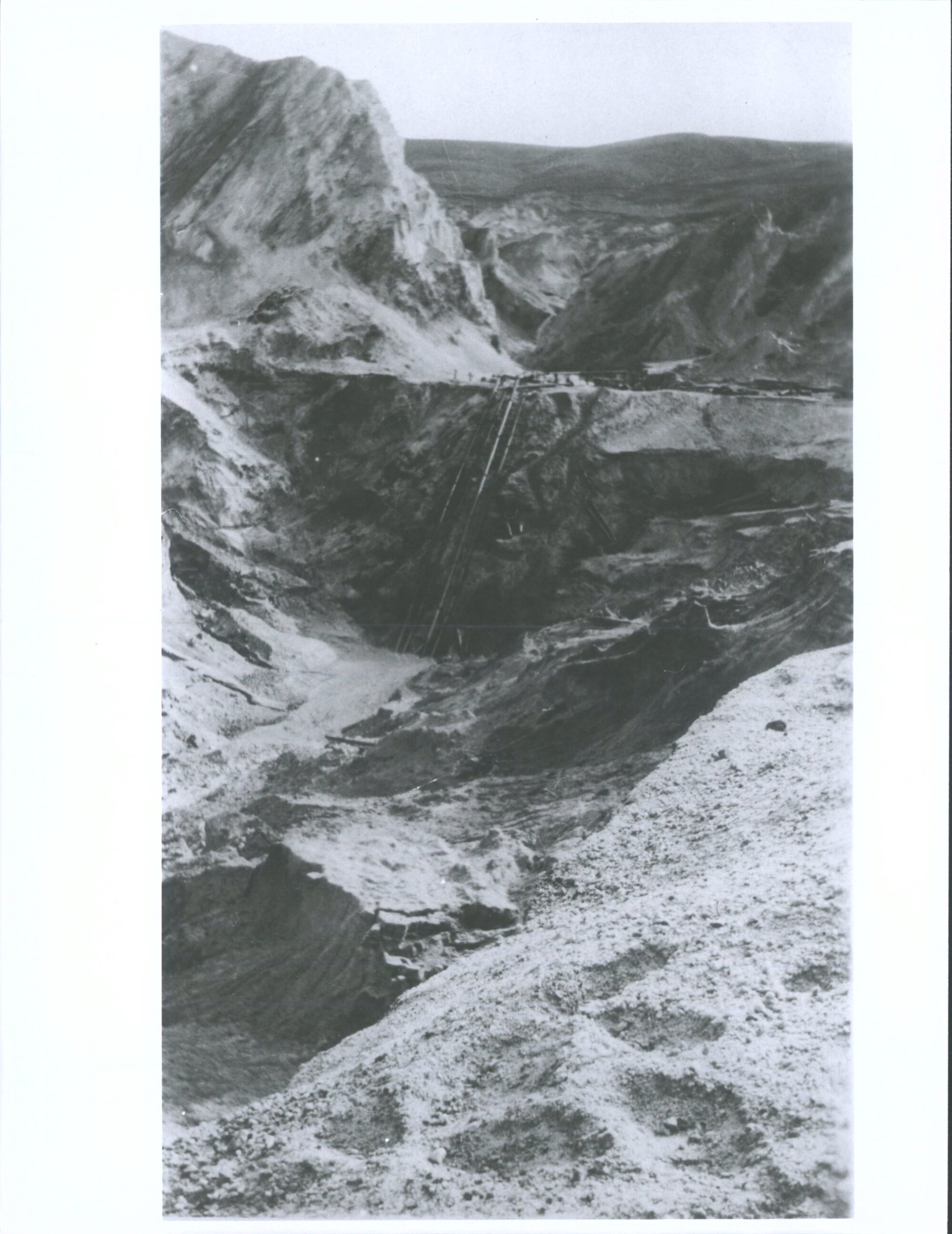 Scandinavian Co.'s Kildare claim, Looking North and showing subsided ground