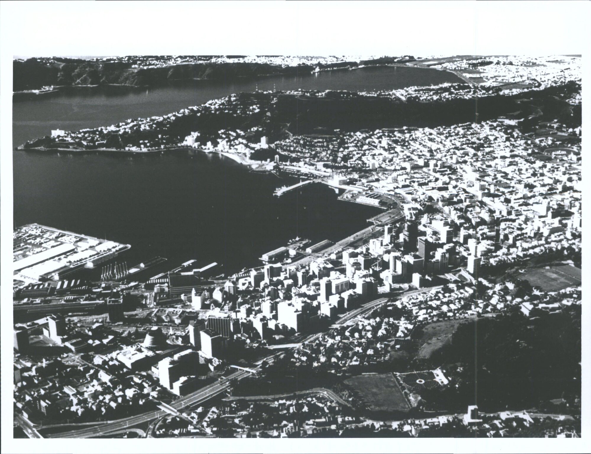 Aerial view of Wellington main commercial area