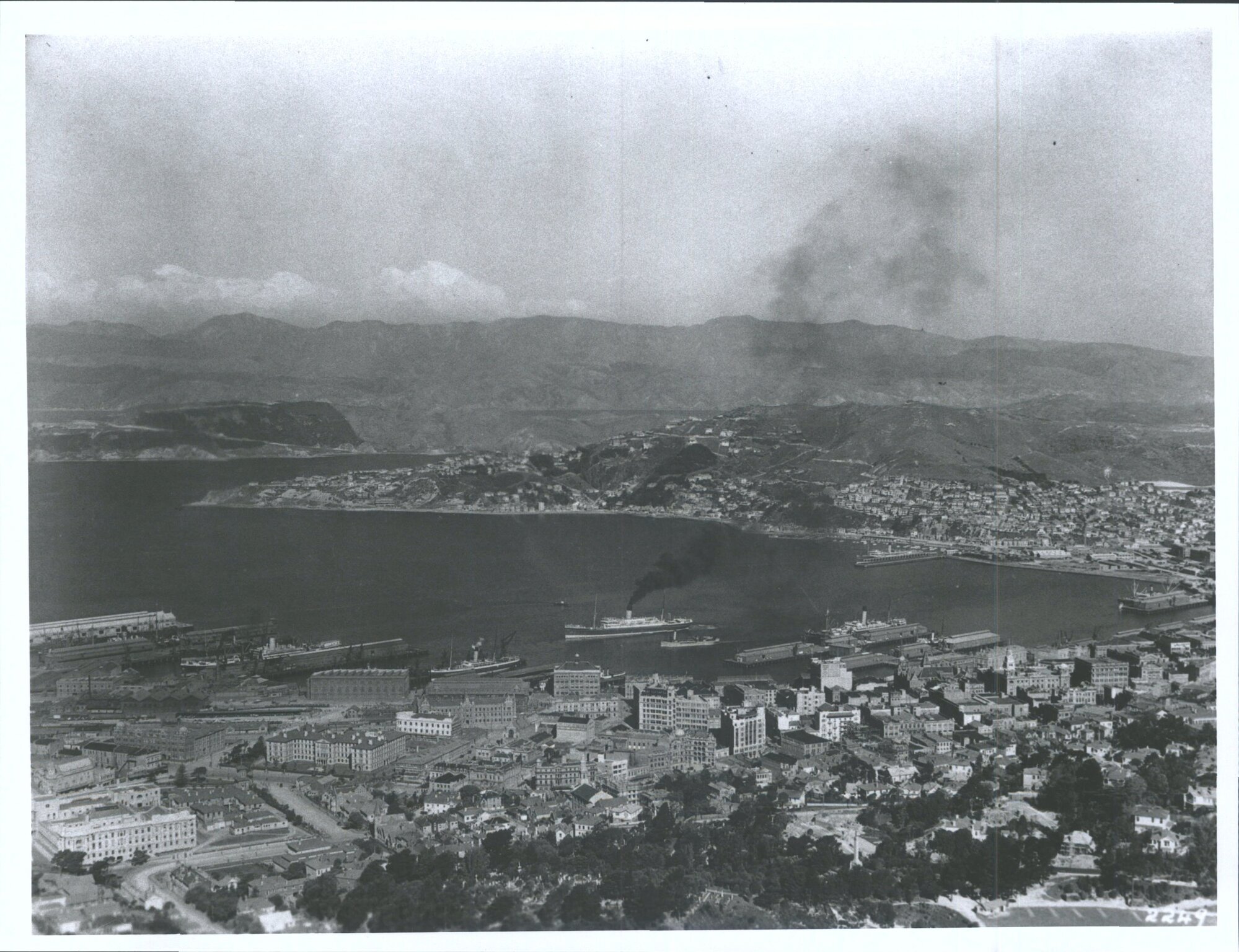 View of Wellington city and harbour