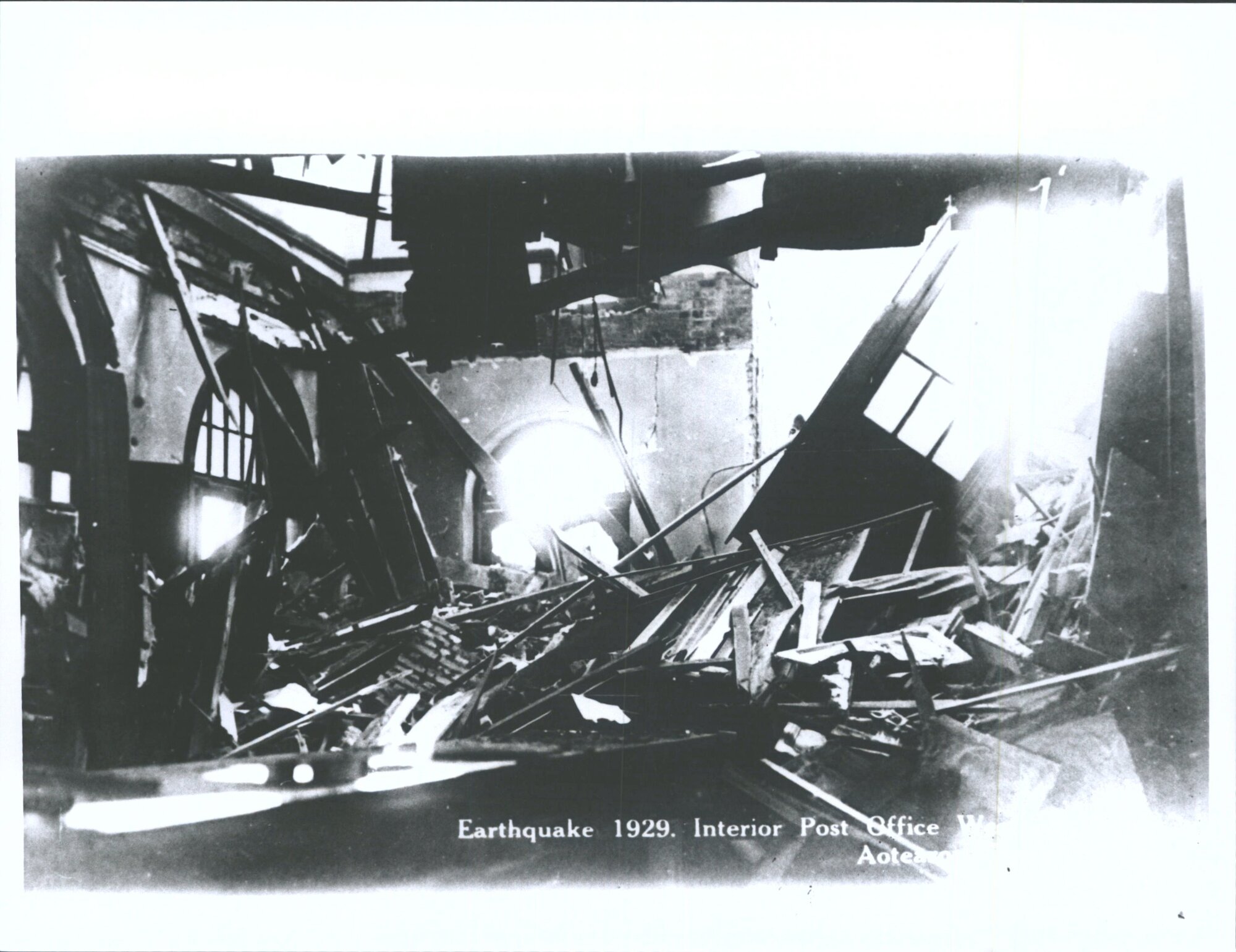 Earthquake 1929: Interior Post Office, Westport, N.Z.
