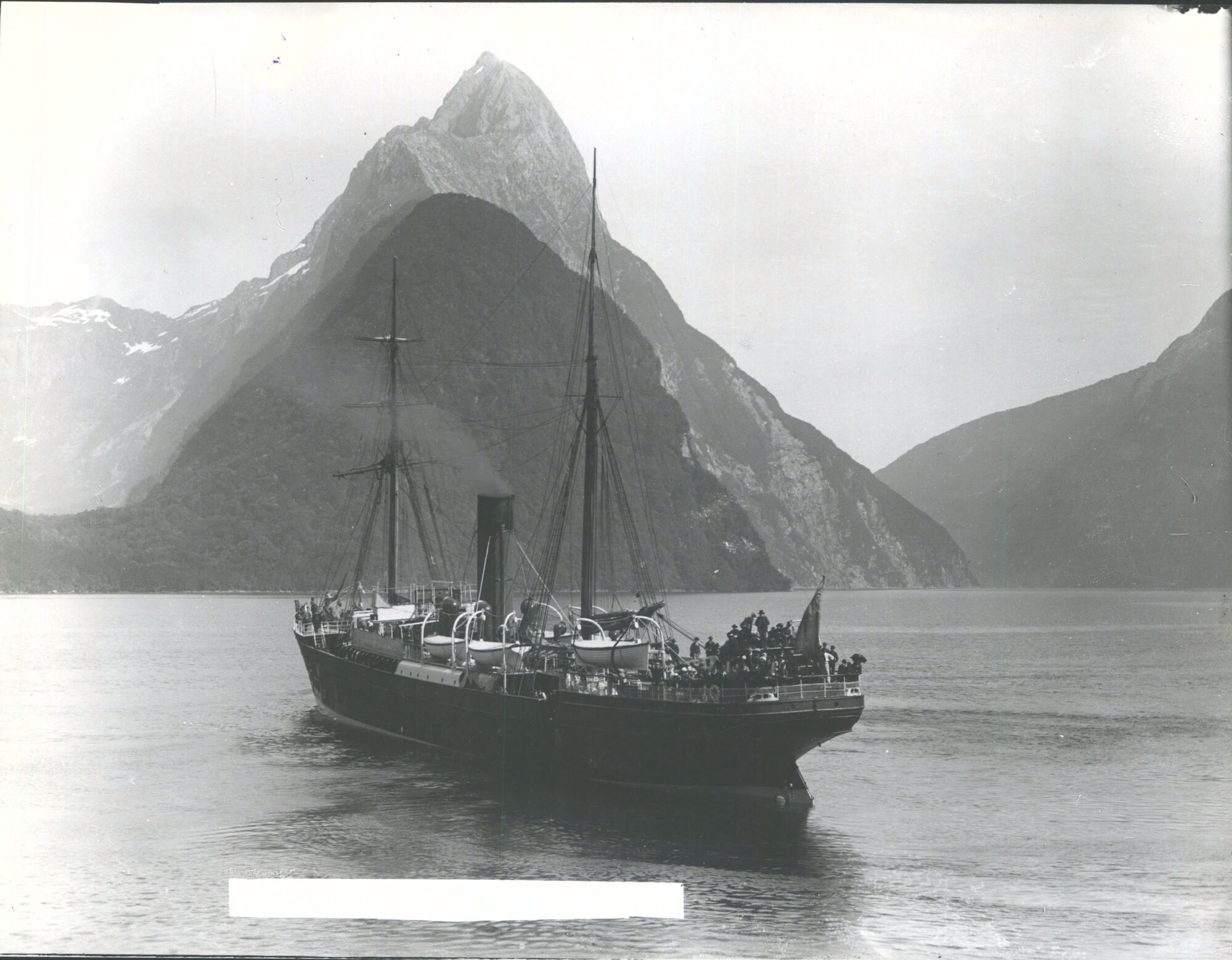 Tarawera (steamship) in Milford Sound