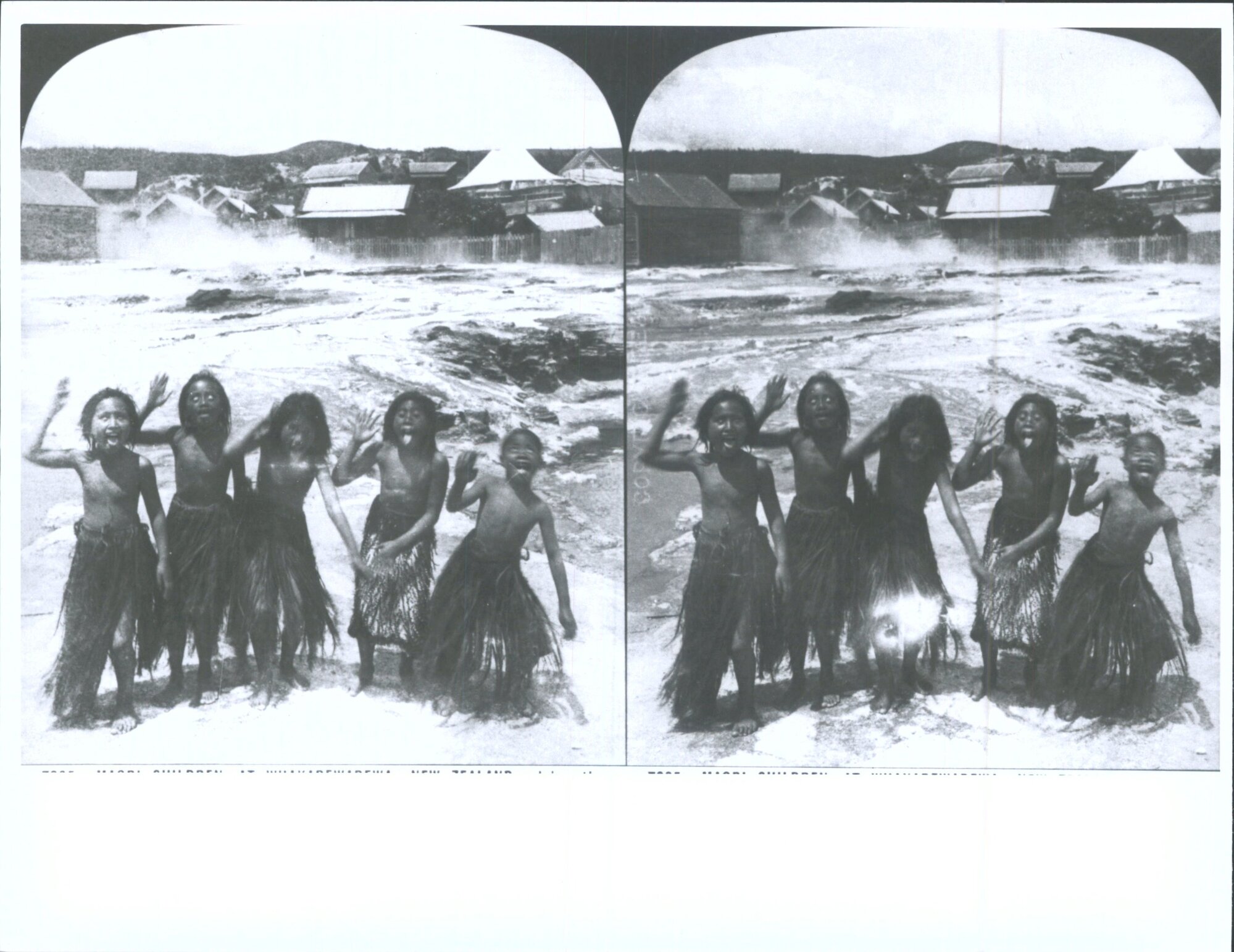 Maori Children at Whakarewarewa, New Zealand