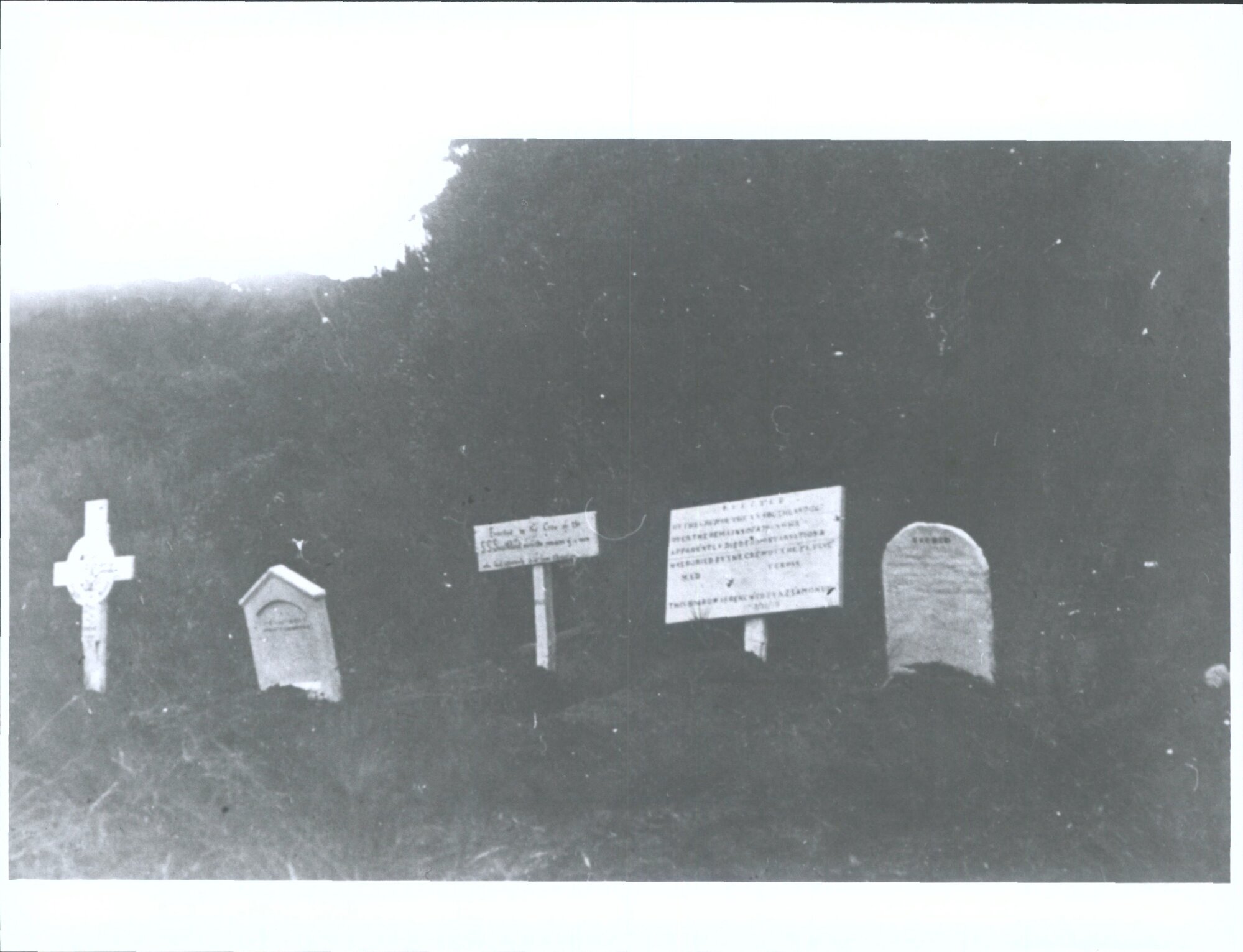 Graves on Auckland Islands