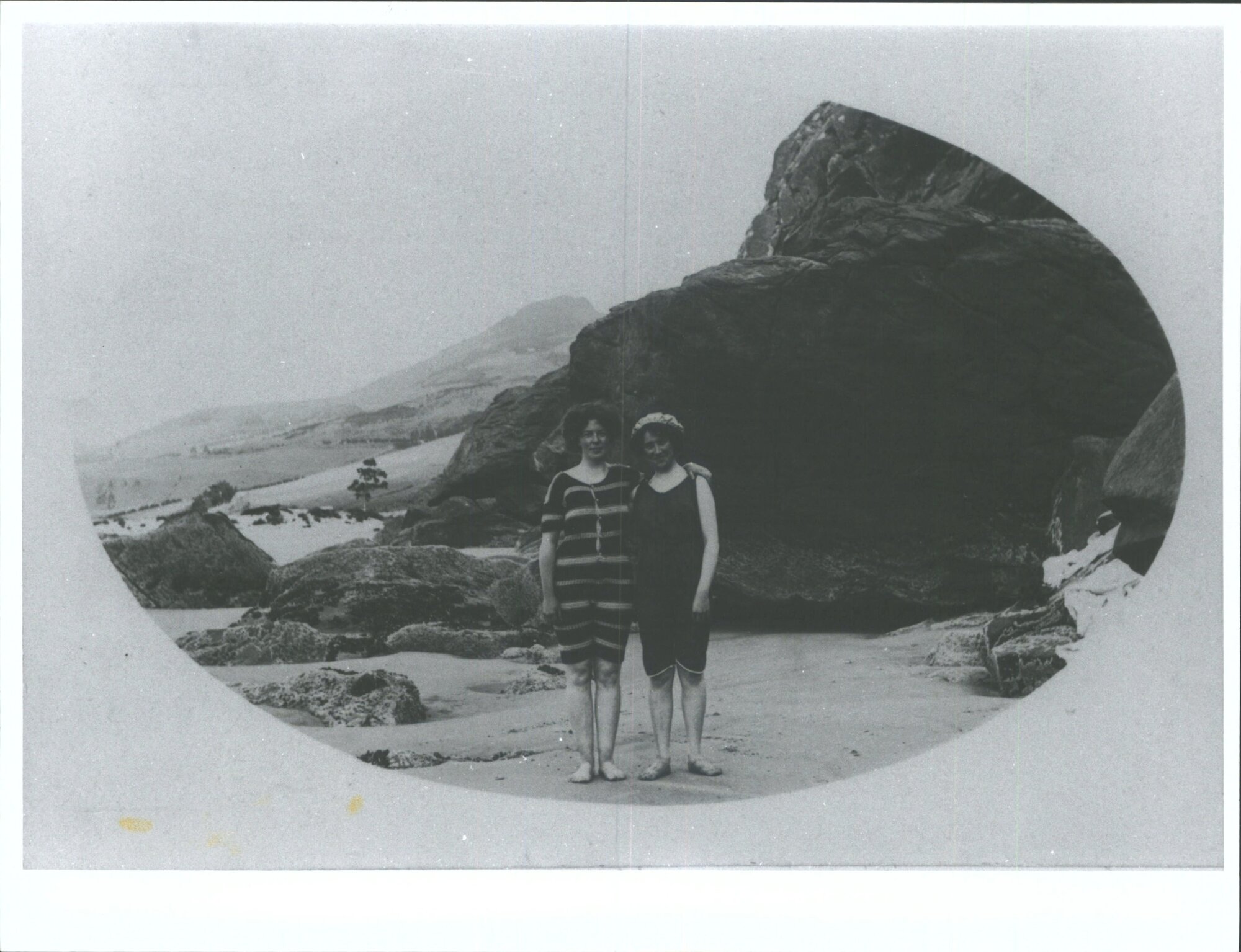Unidentified couple in swimming attire