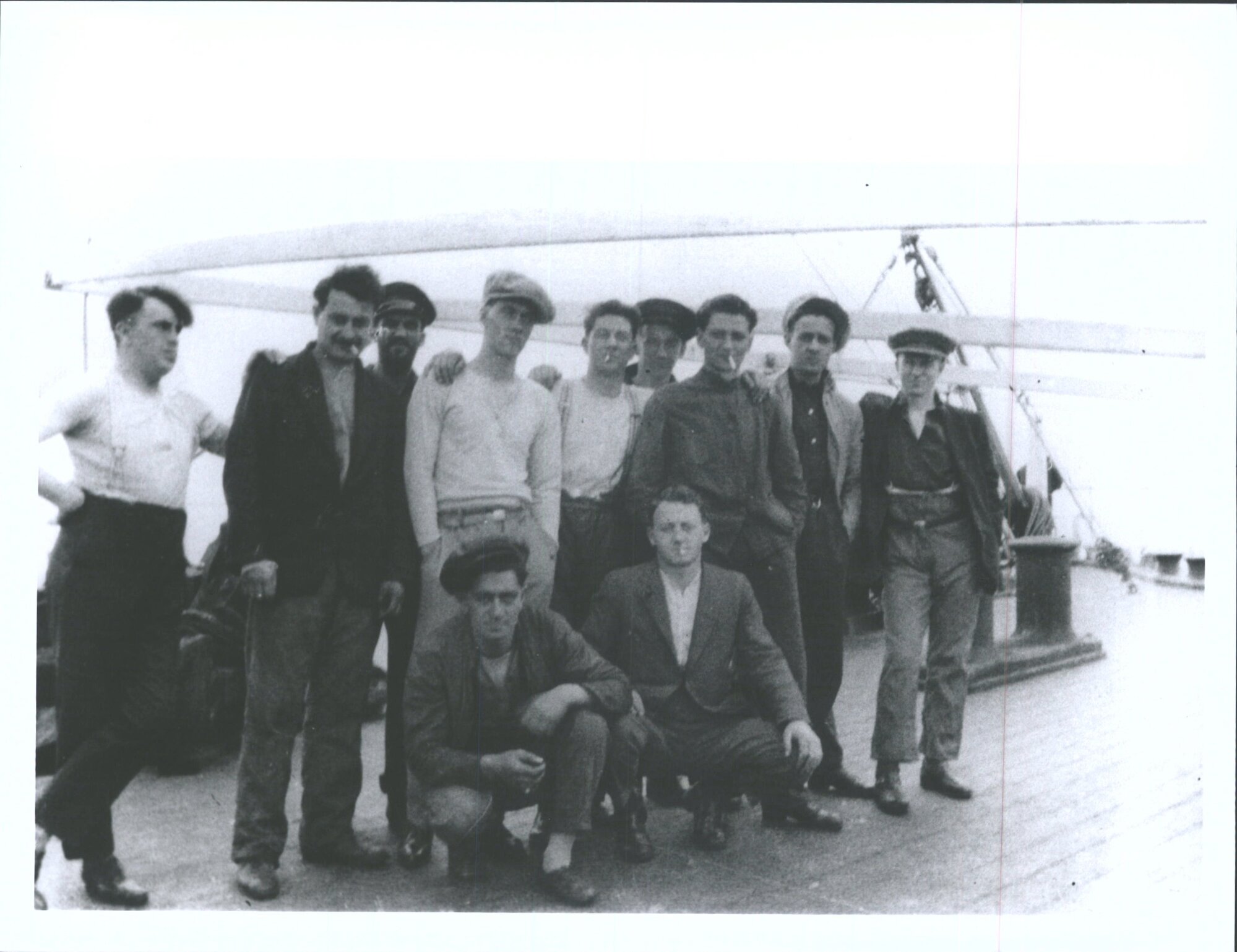 Whalers posing for photo