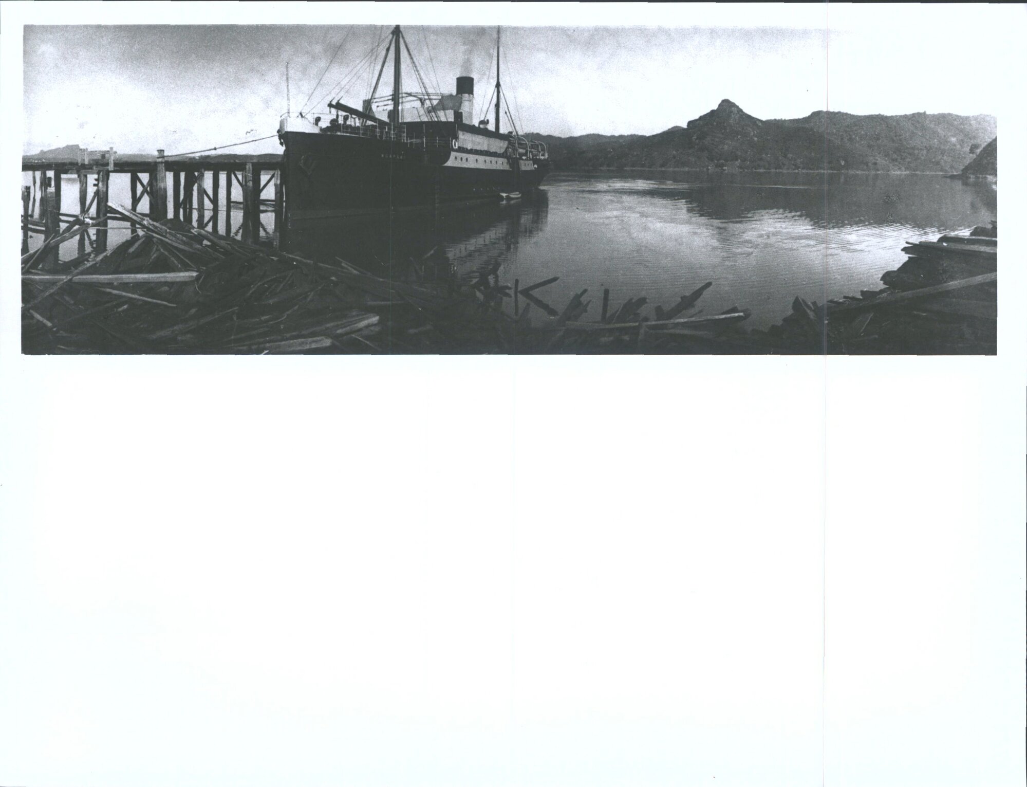 Ship "Ngapuhi" at Whangaroa Harbour