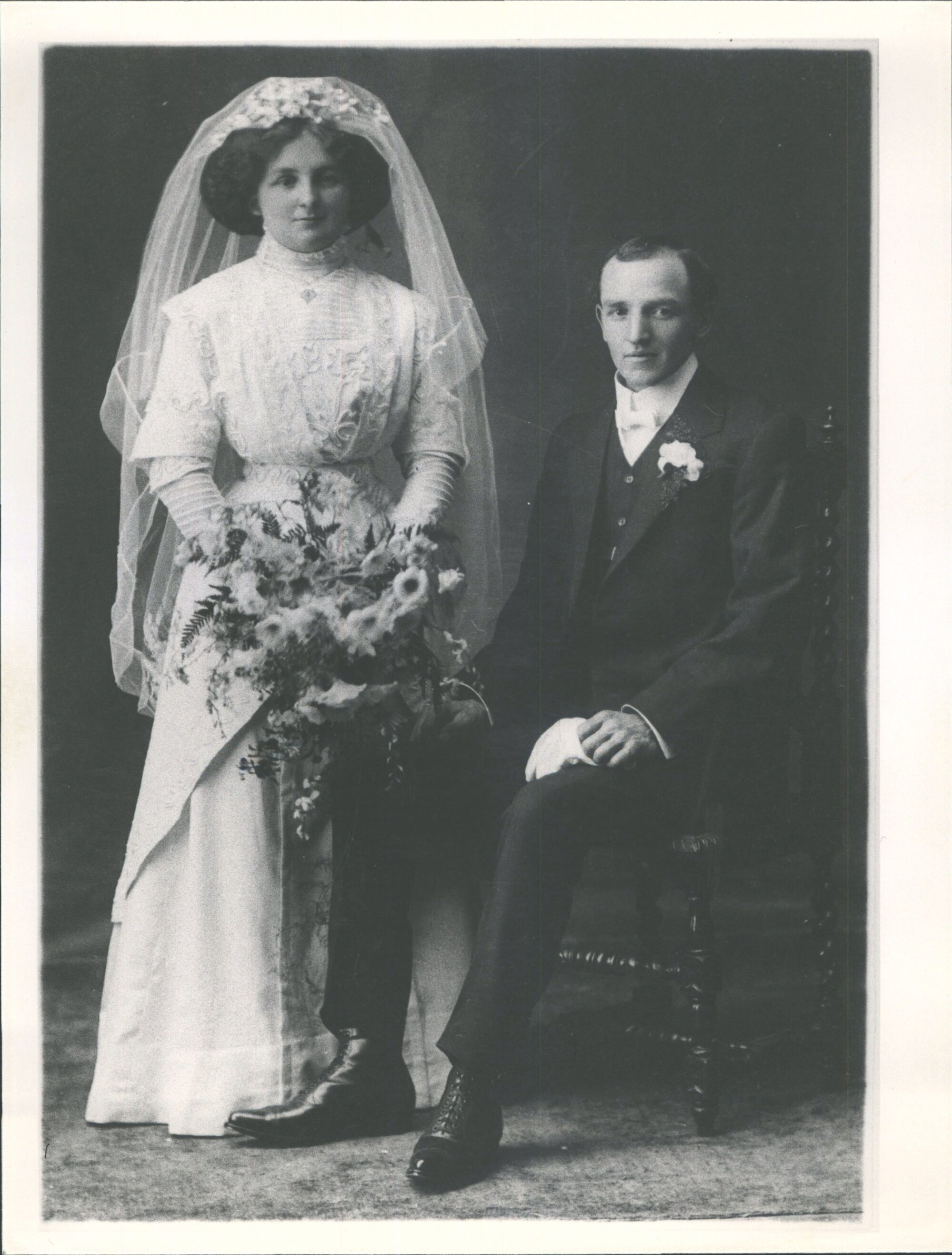 BARNES, Matilda Ann b. Cromwell  d. Dunedin 1965 &amp; McAllan, William McEwan b. Shag Point 19.6.1885 d. Dunedin 3. 6. 1960