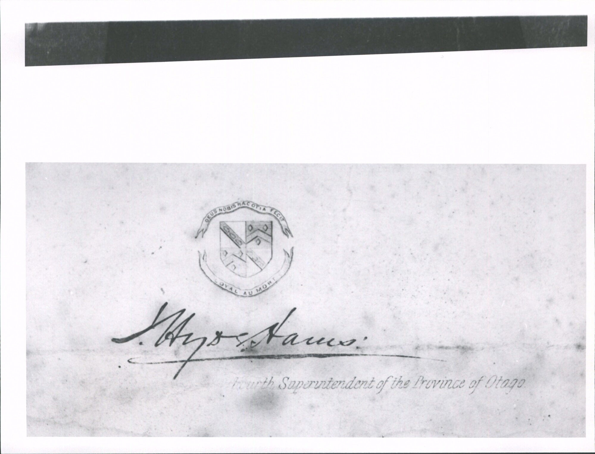 HYDE Harris, John - Crest &amp; signature