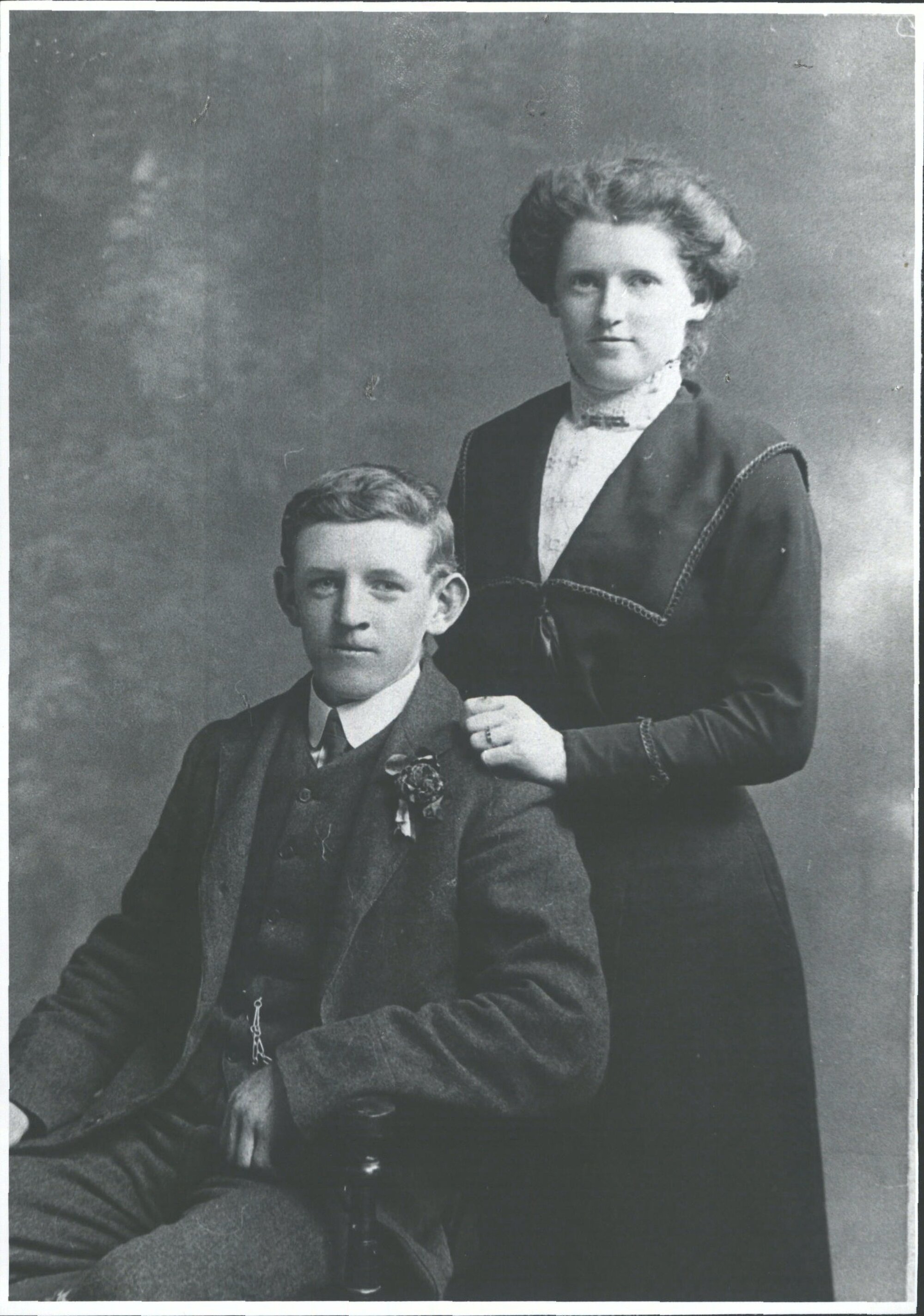 Frank King, Annie King (sister) Now Mrs Jack Campbell