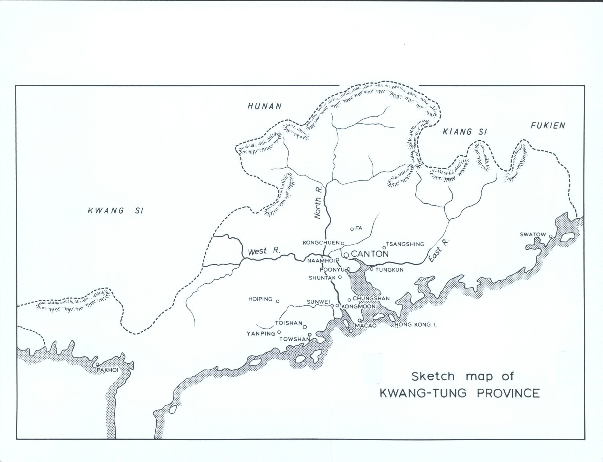 Sketch map of Kwang - Tung Province, China