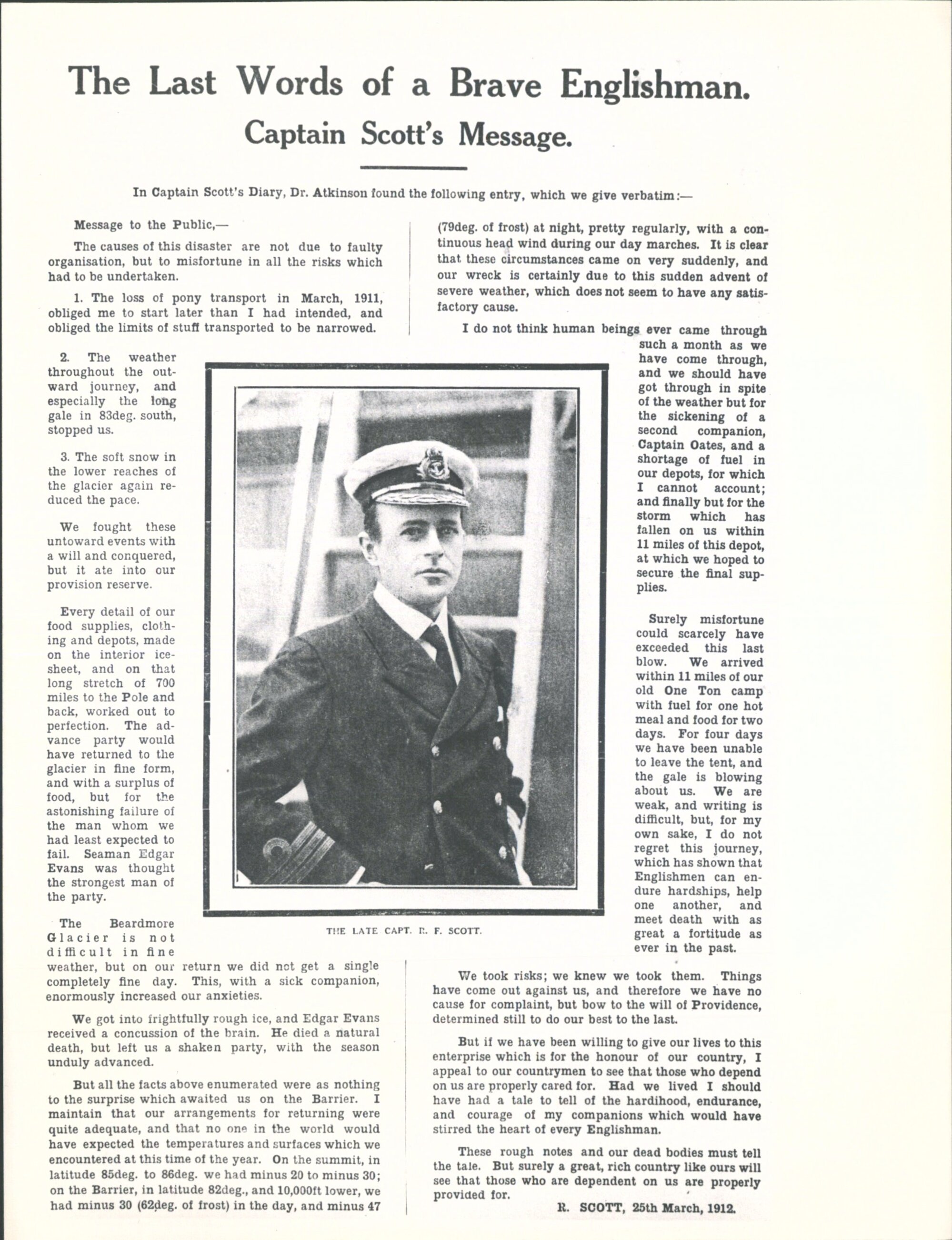 SCOTT, Capt Robert Falcon