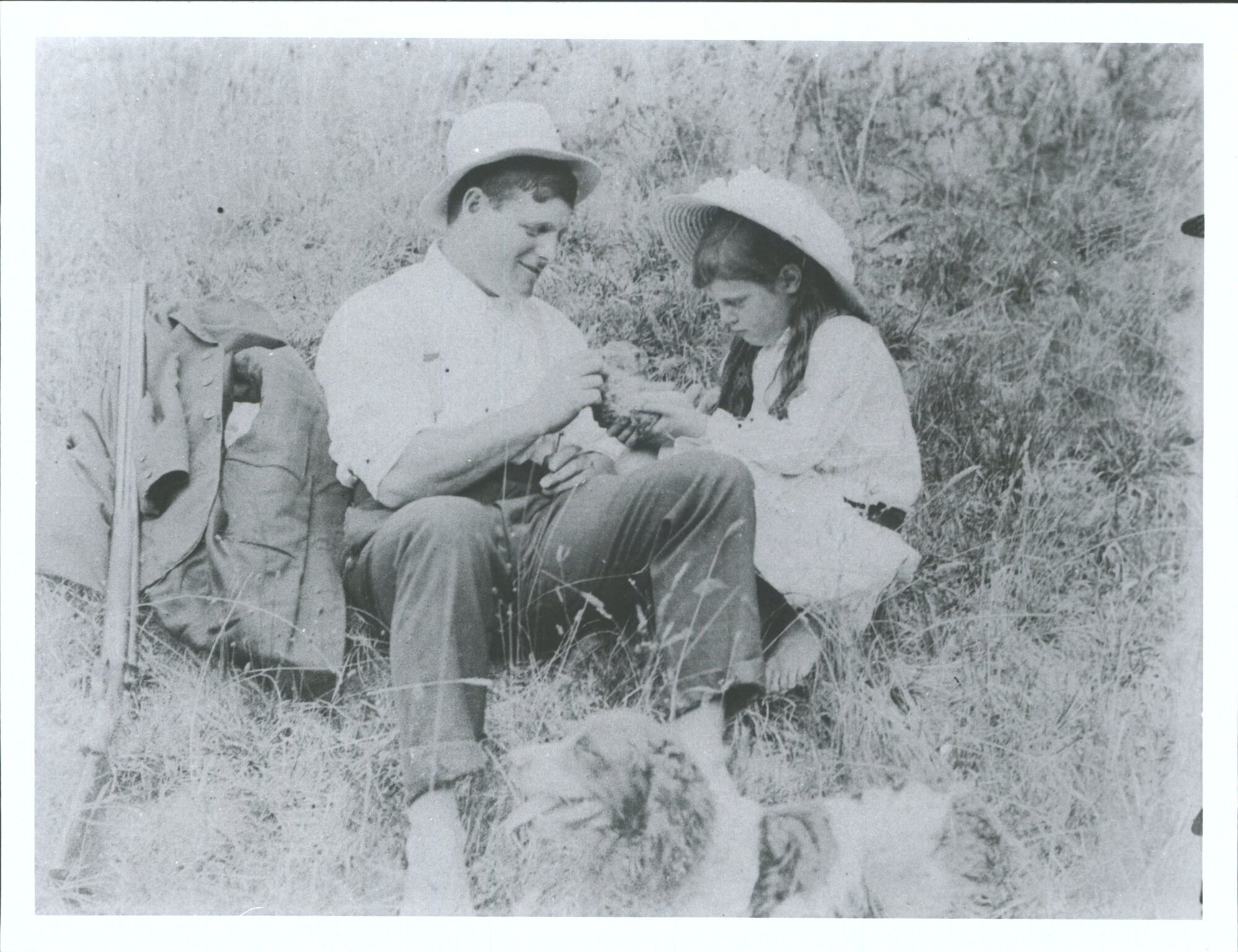 "With Dad rabbit shooting with Bobs"