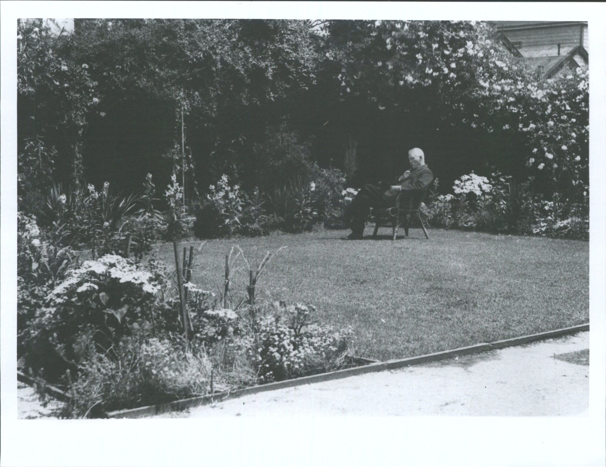 In "The garden that granny* made" in Jervois Road [* Emma Walrond] with R.B.W. In chair