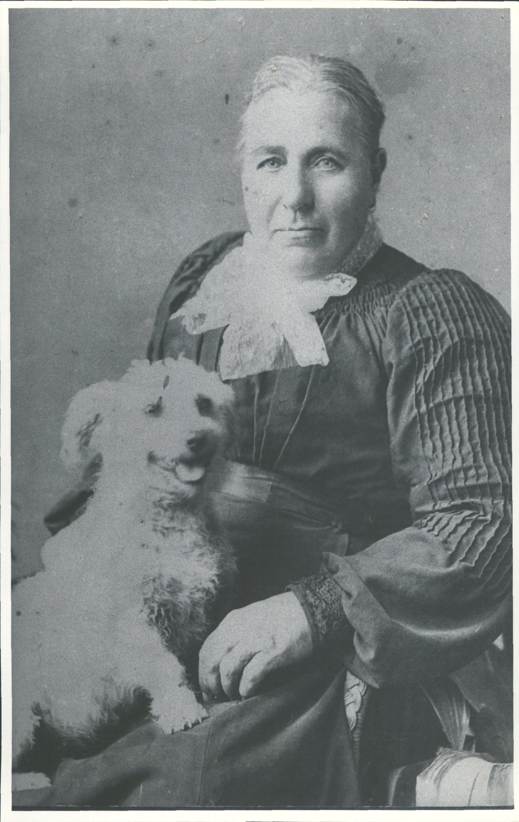 WHITE, Thursa nee Cutting and 'wog' the dog