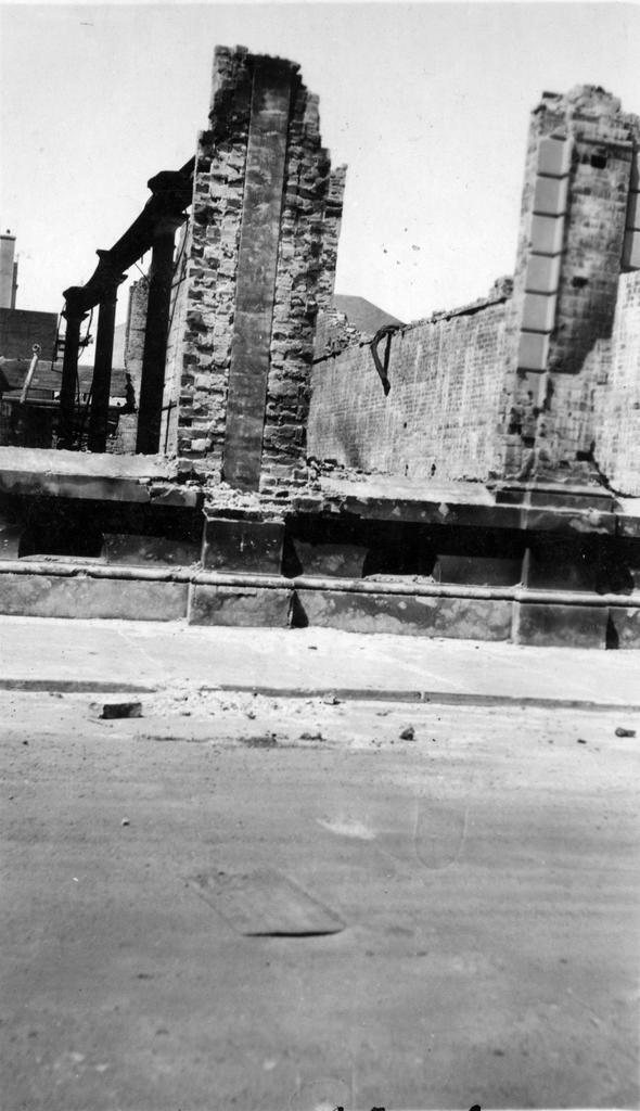 Photographs of ruins, Emerson Street, Napier
