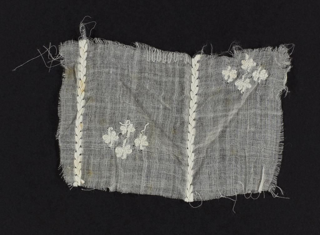 A piece of Mrs King's wedding dress